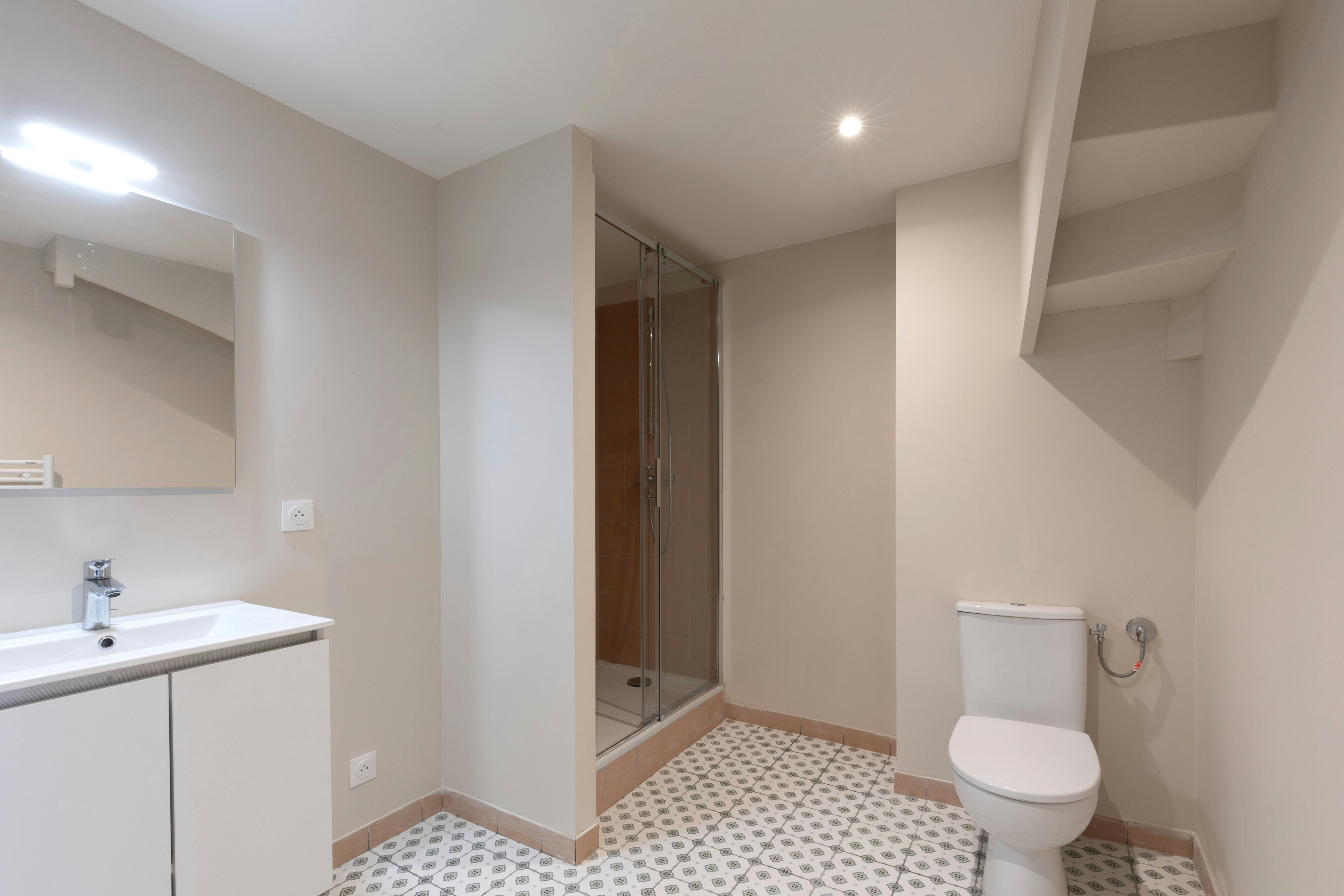 corner, indoors, sink, sink faucet, bathroom, room, toilet