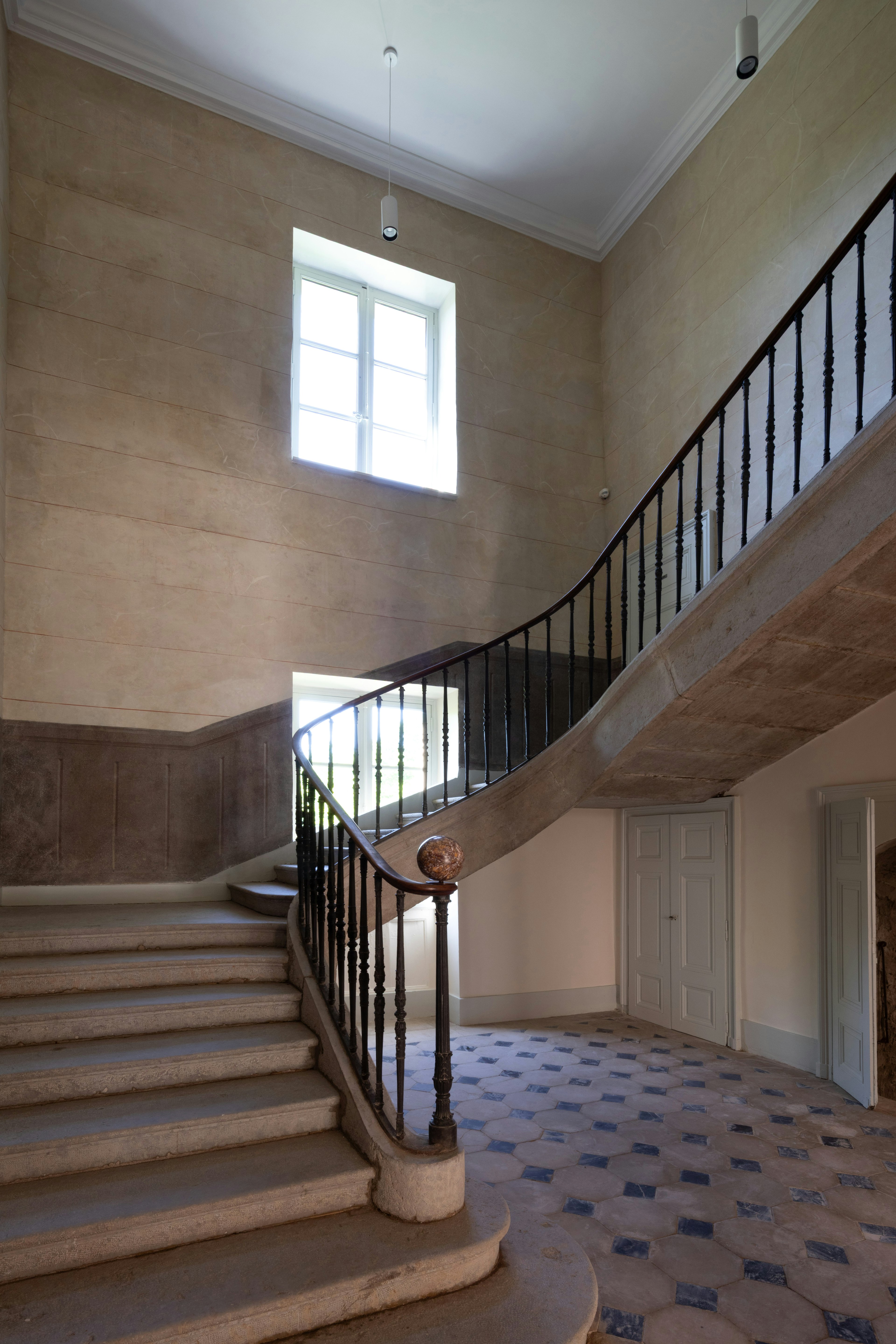 architecture, building, house, housing, staircase, indoors, foyer