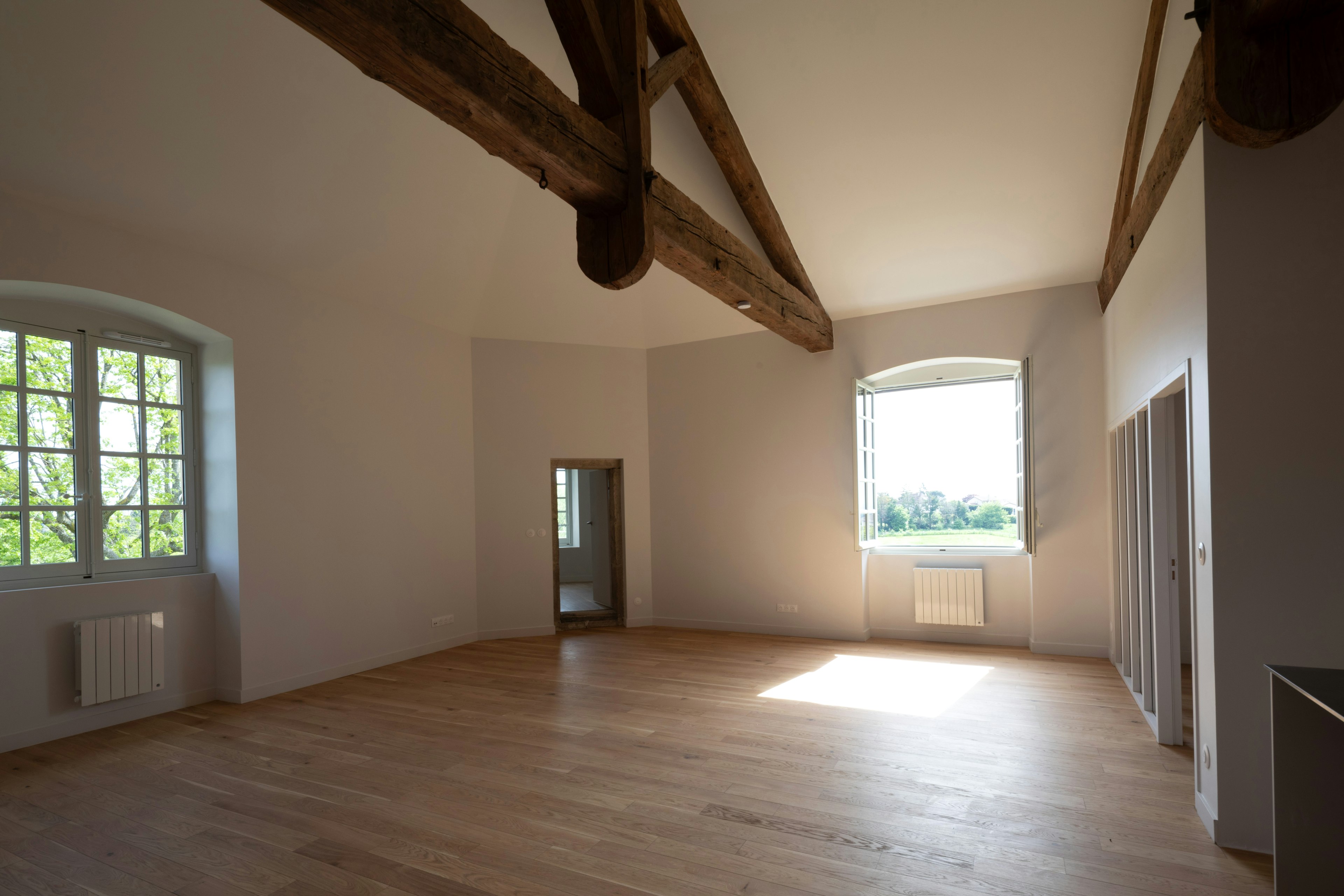 wood, floor, flooring, corner, indoors, interior design, housing, loft, room, hardwood