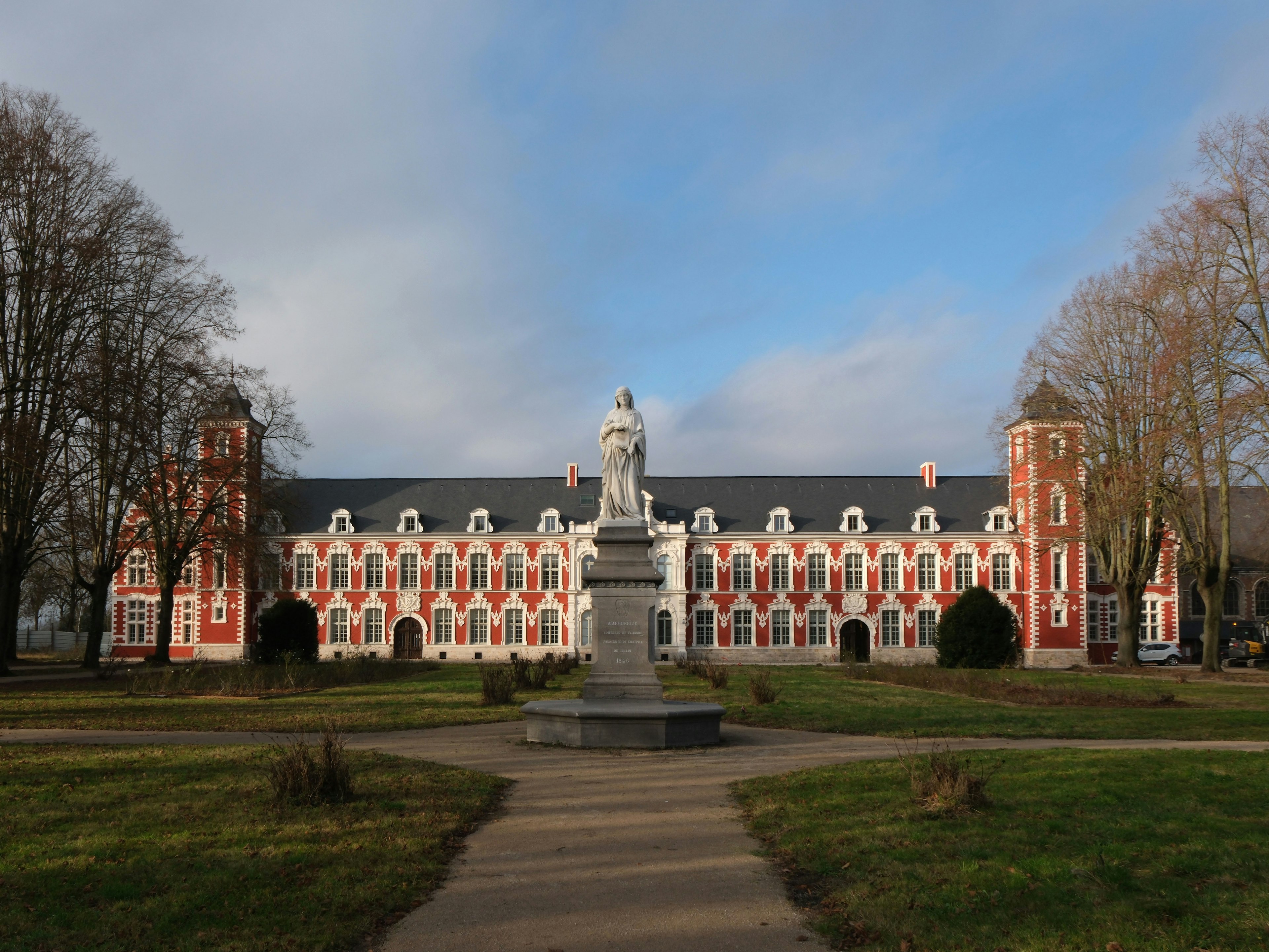 architecture, building, campus, person, housing, college, car, vehicle, house, manor