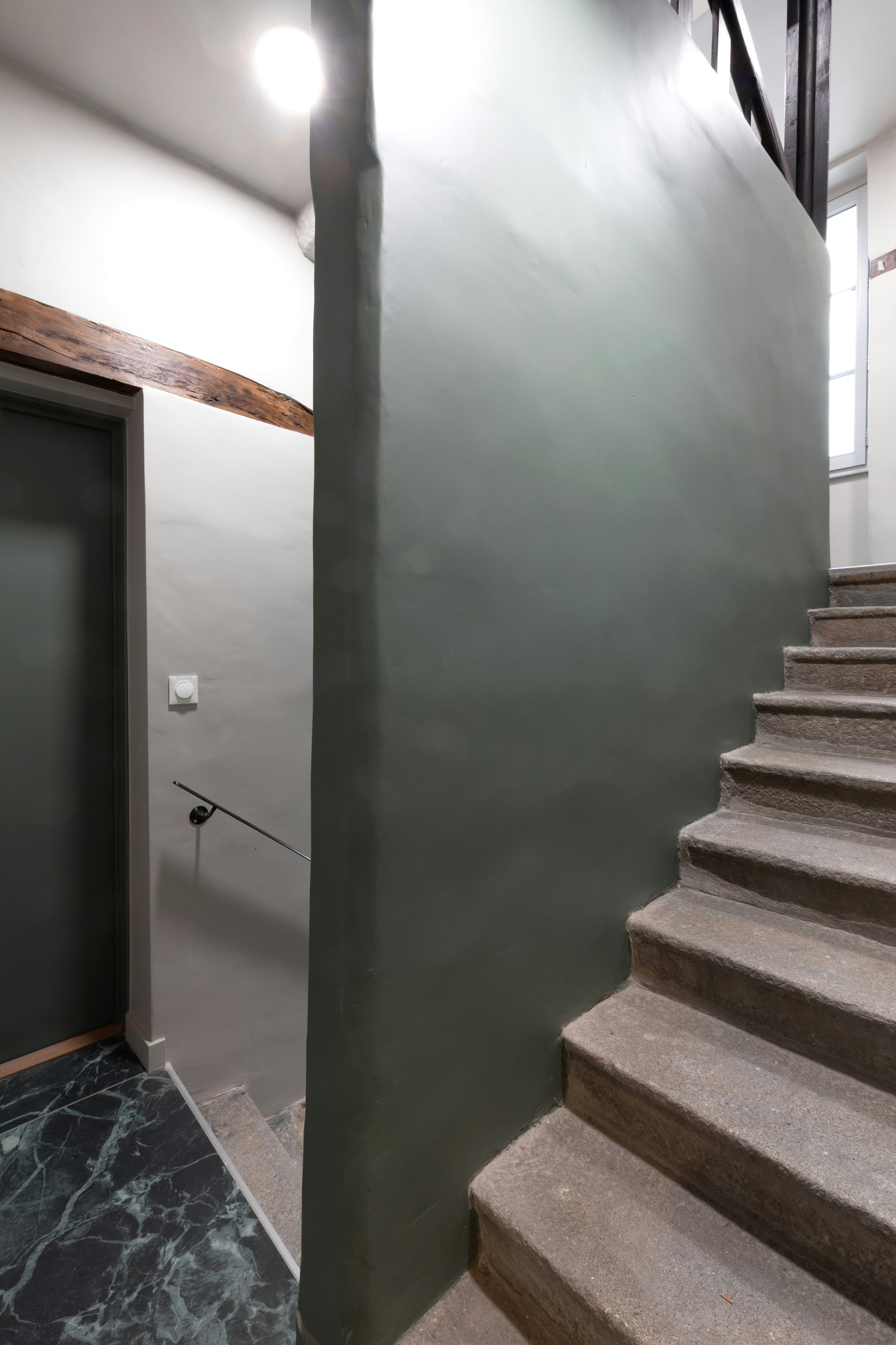 architecture, building, house, housing, staircase, floor, indoors, interior design