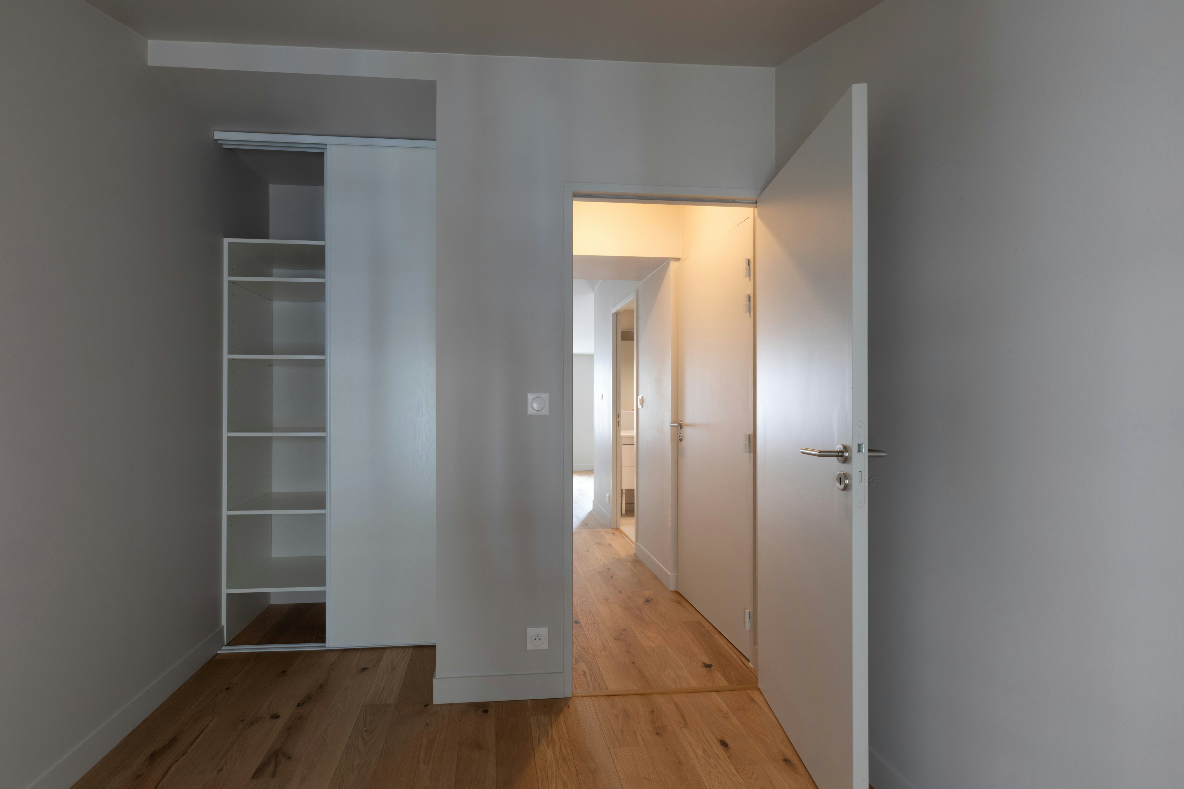 corner, floor, flooring, indoors, interior design, furniture, wood, door