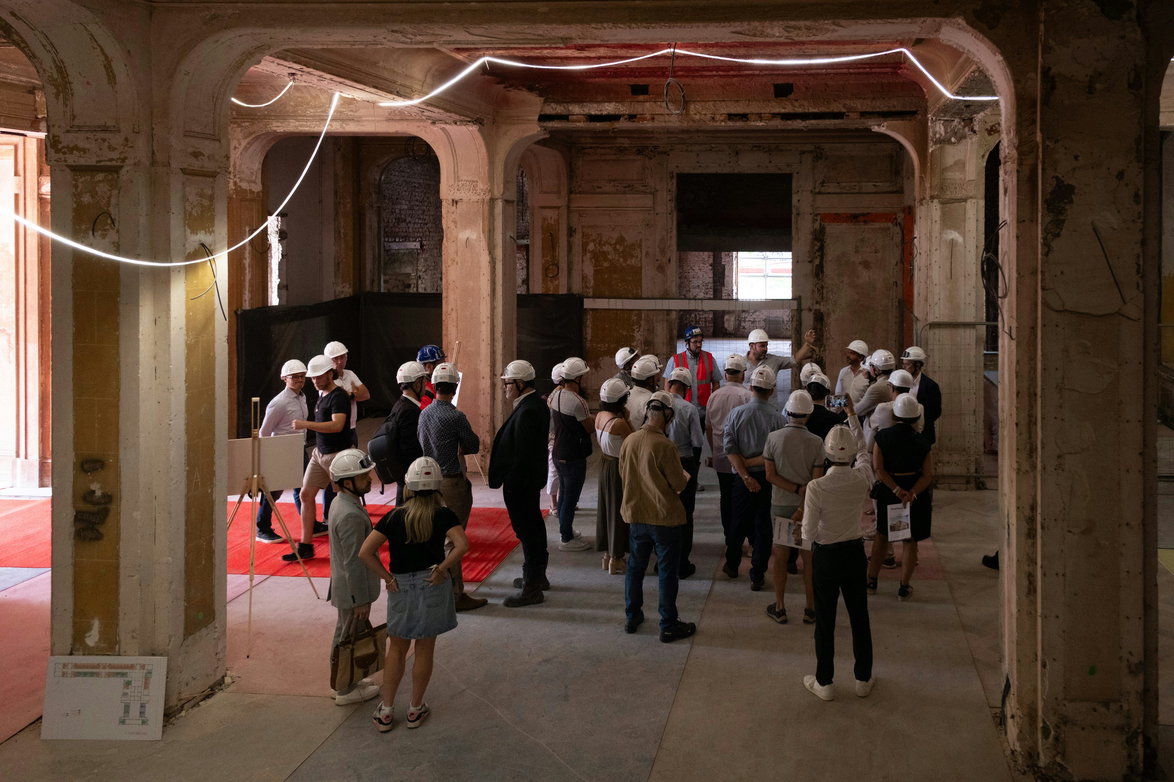 hardhat, helmet, bag, handbag, footwear, shoe, people, person, hat, sandal