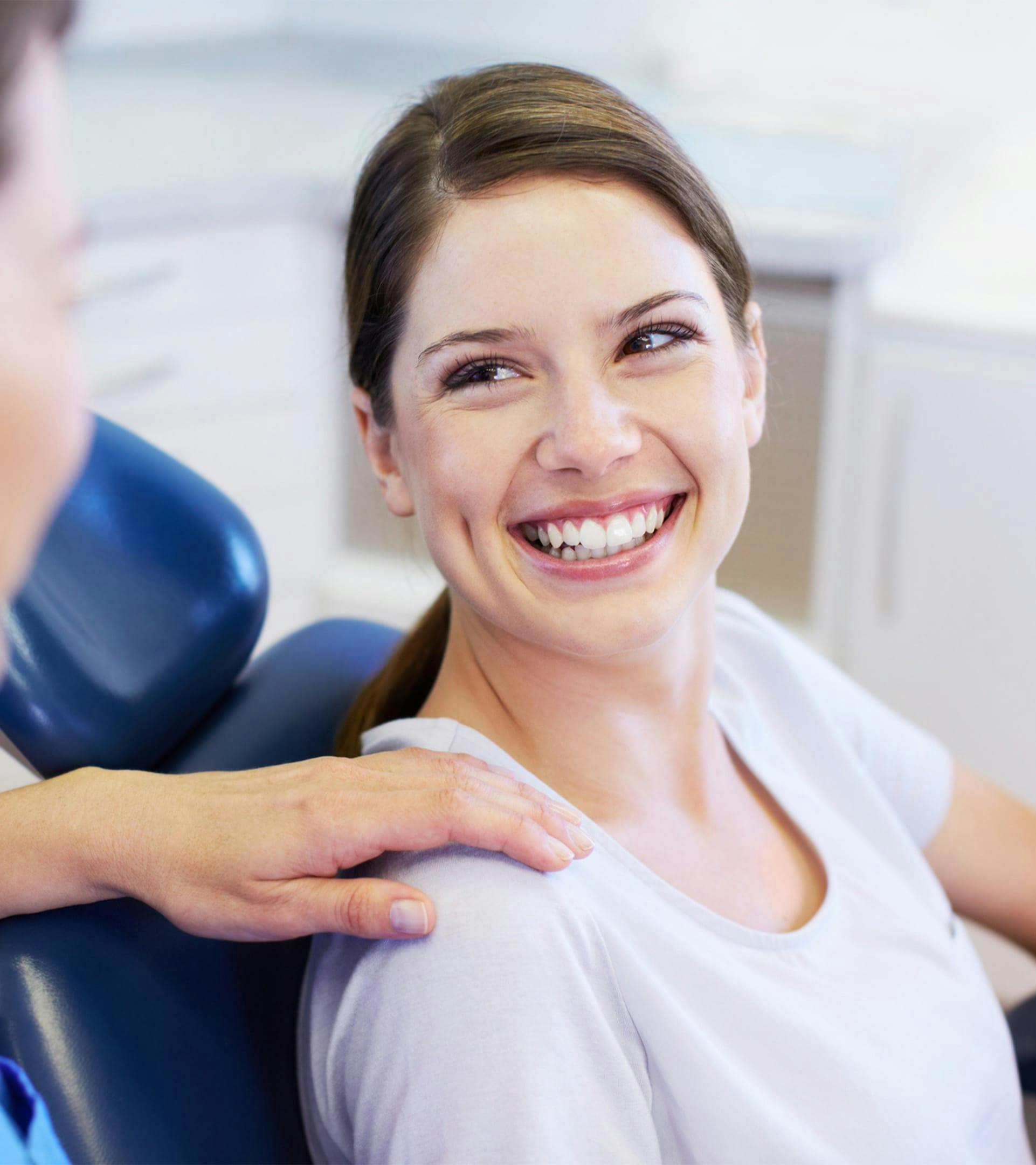 woman smiling
