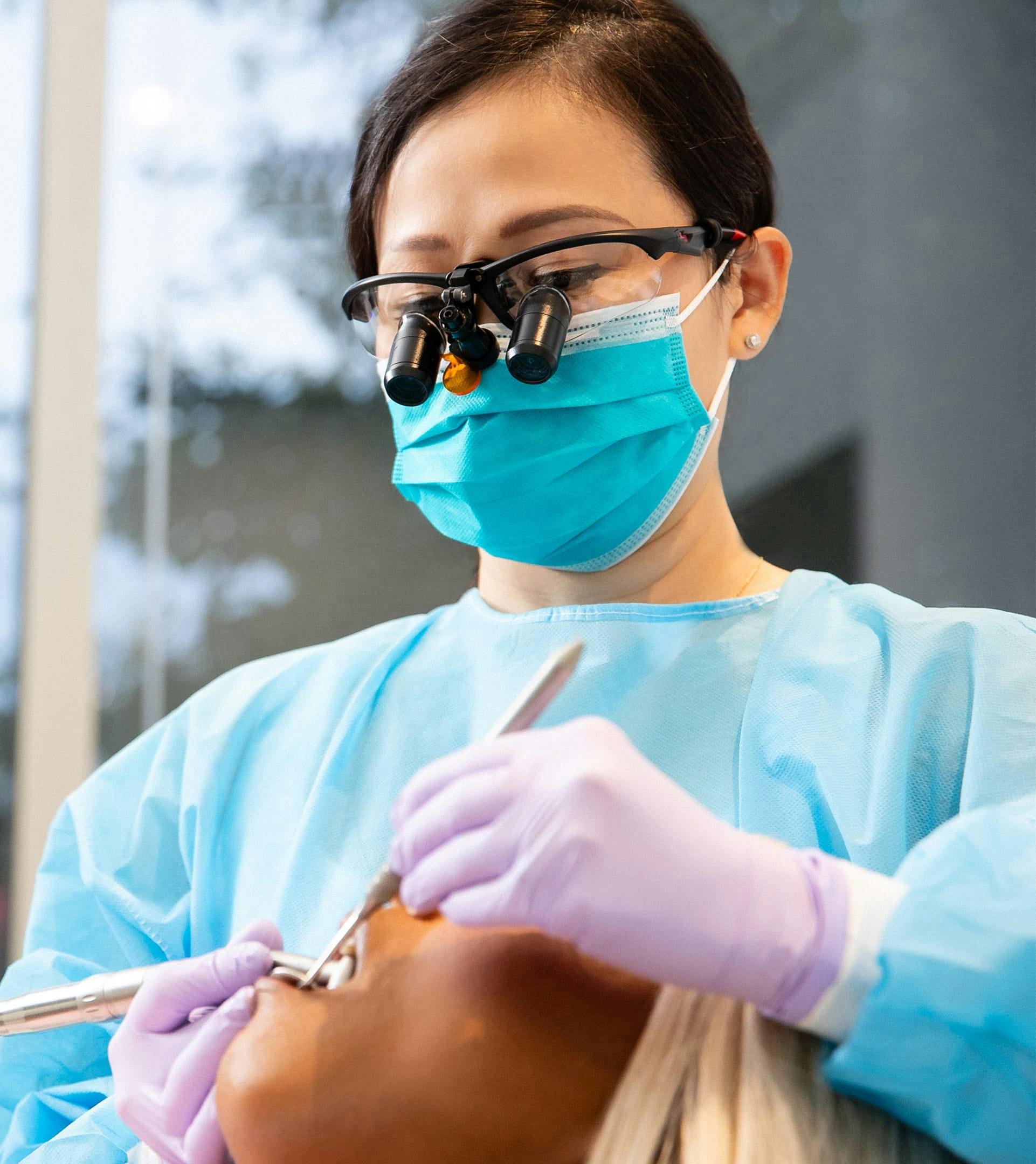 doctor working on patient