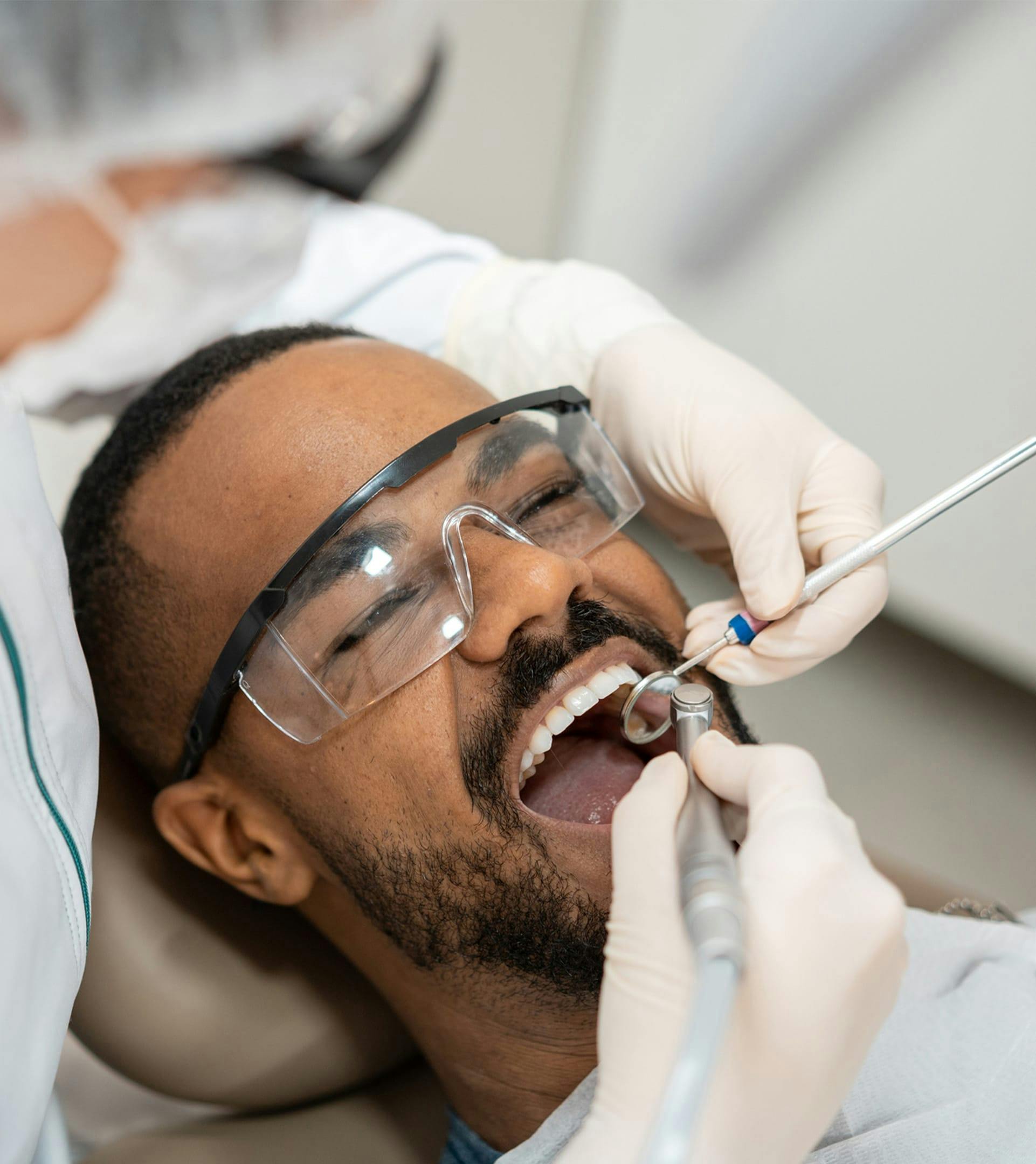 doctor working on a patient