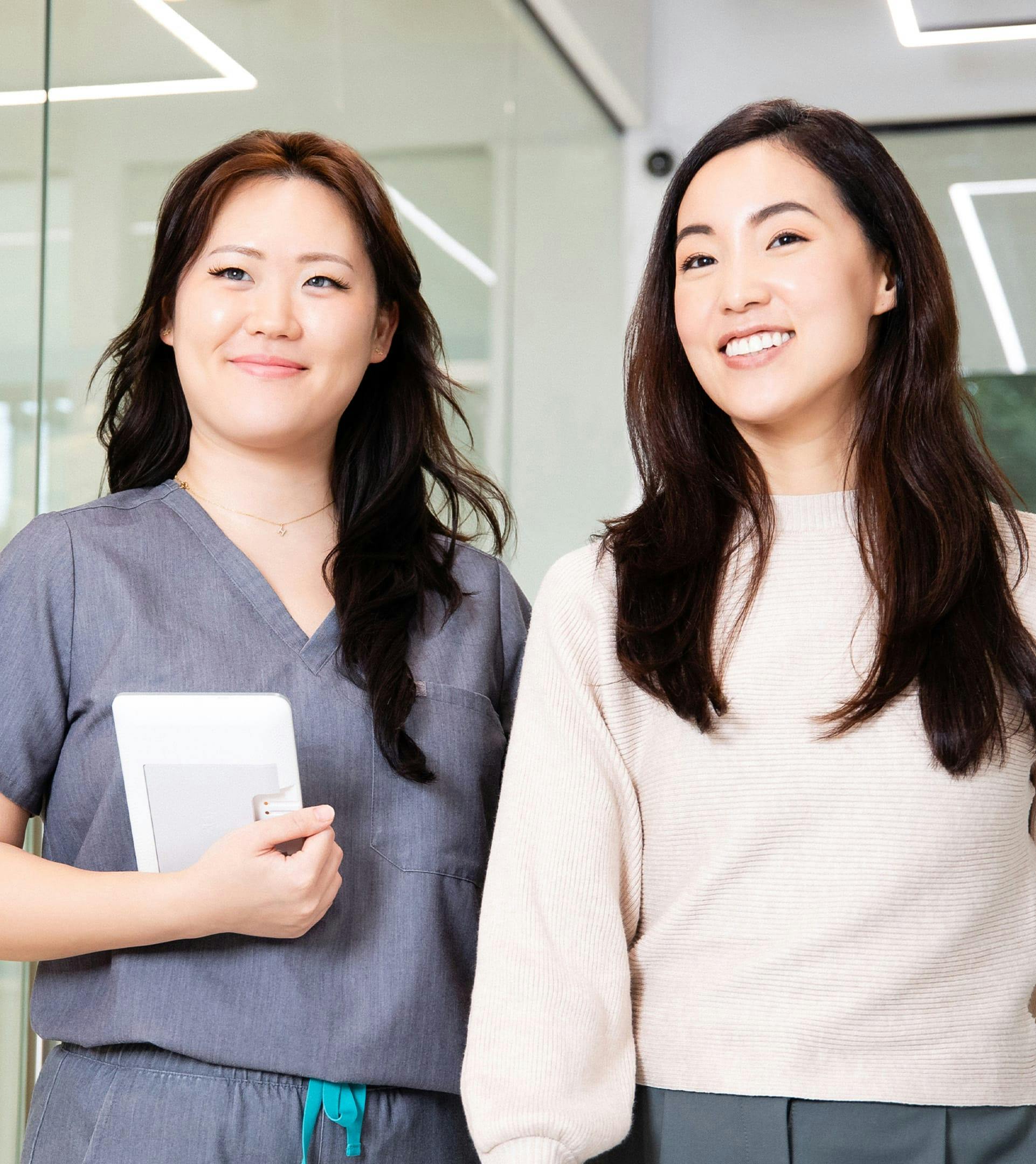 doctor and patient smiling