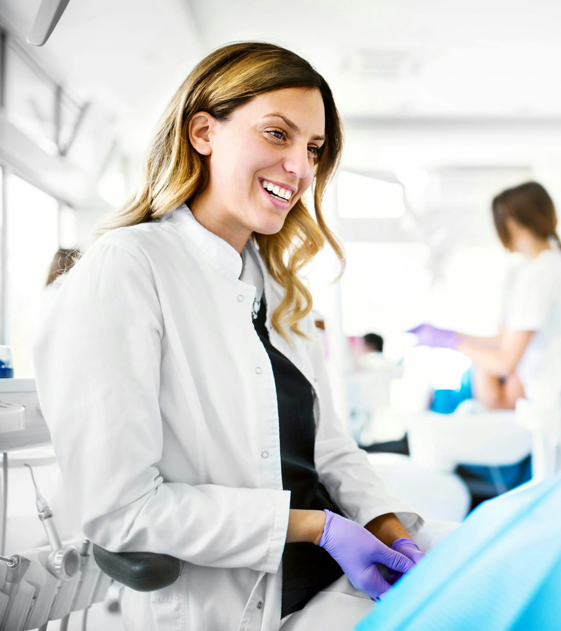 nurse helping patient