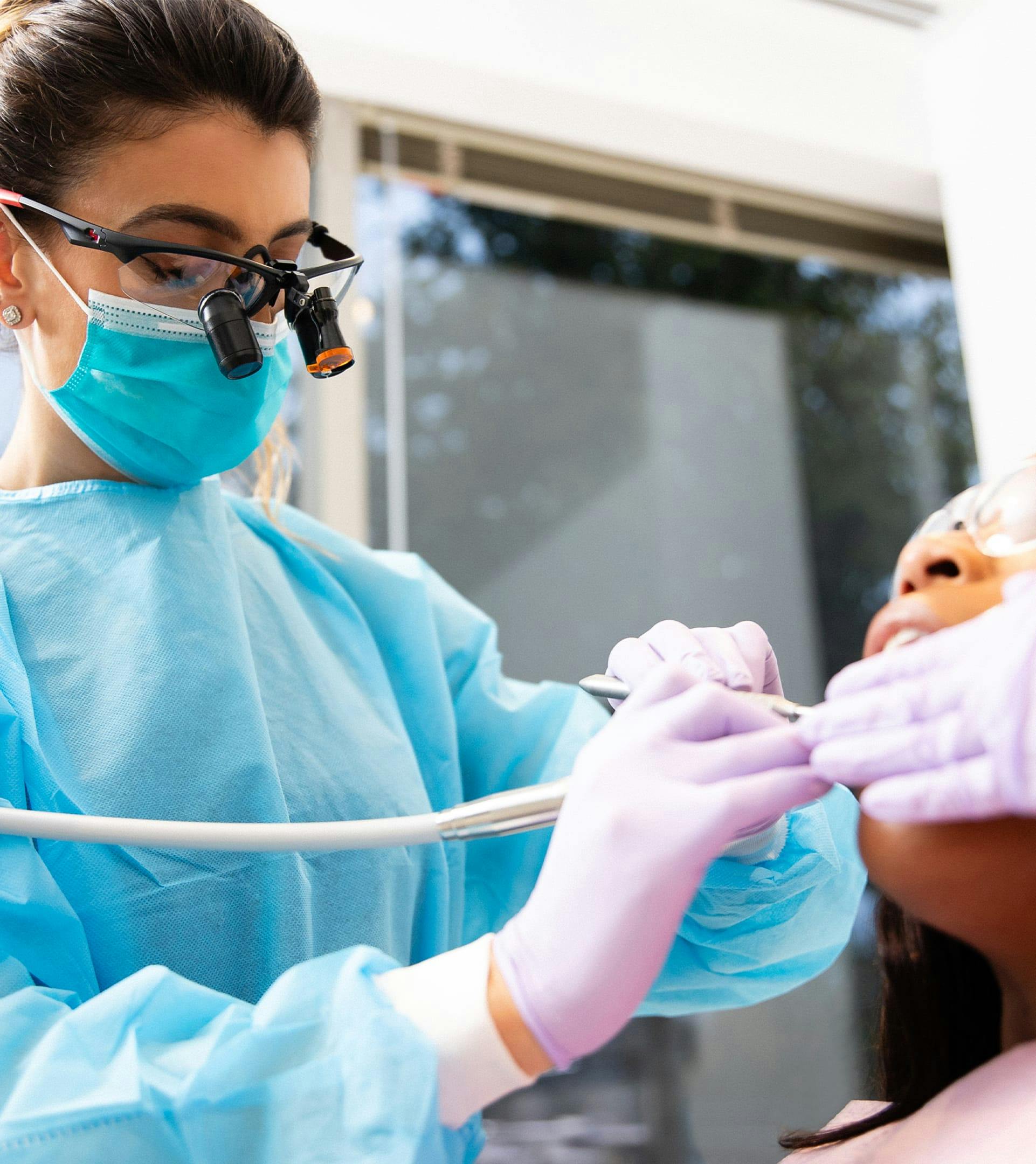 doctor working on a patient