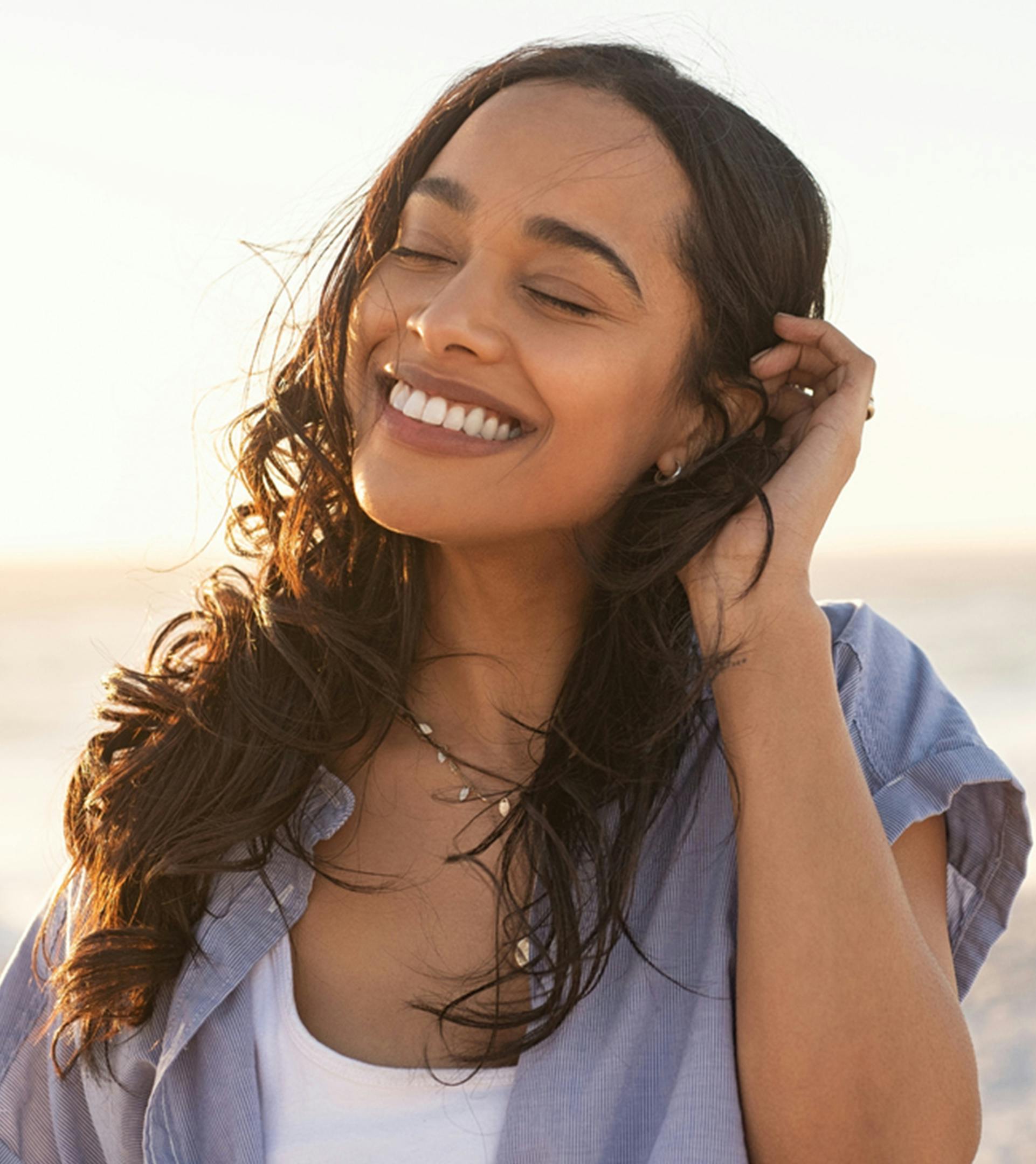 woman smiling