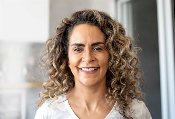 Woman smiling at camera