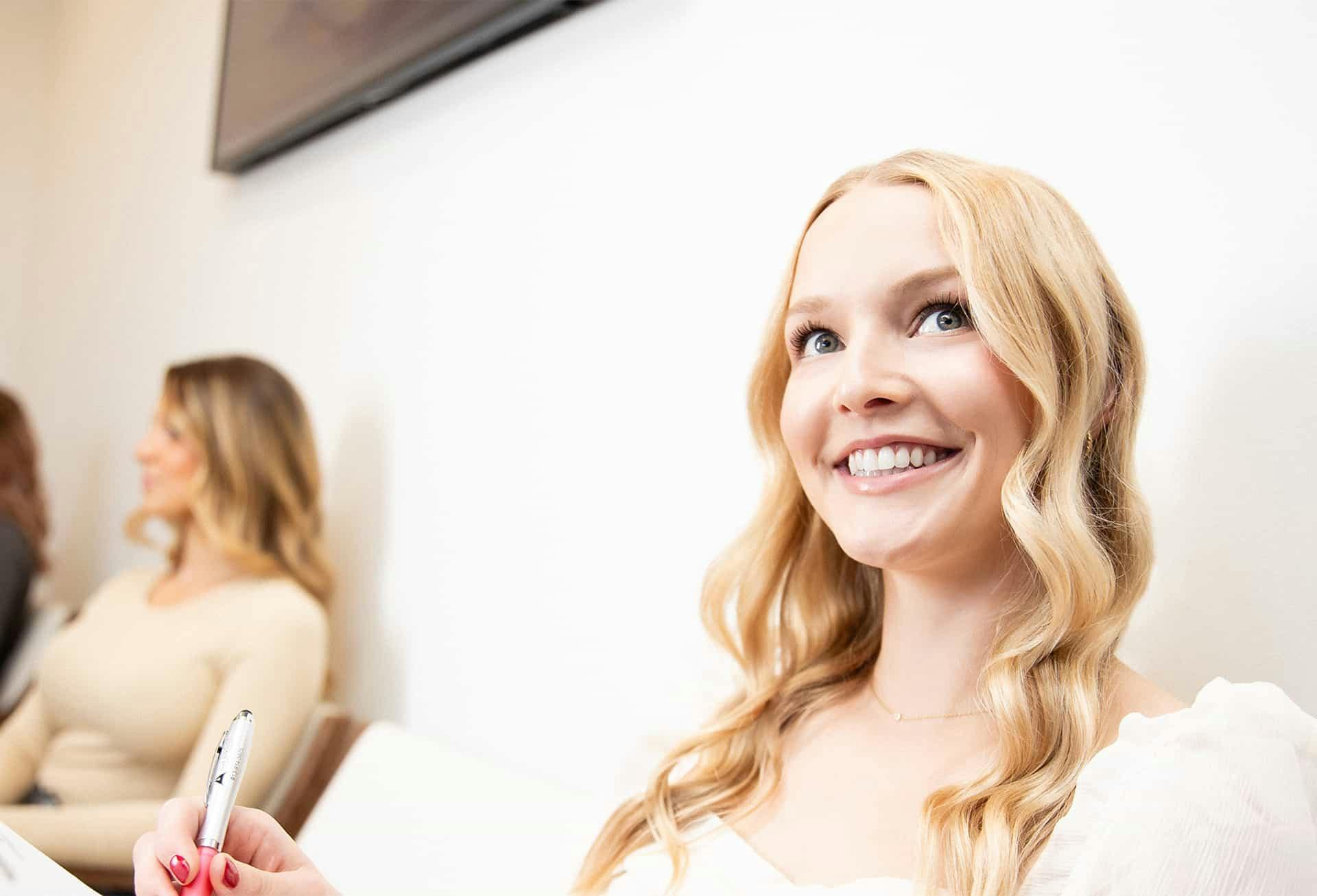 Woman smiling