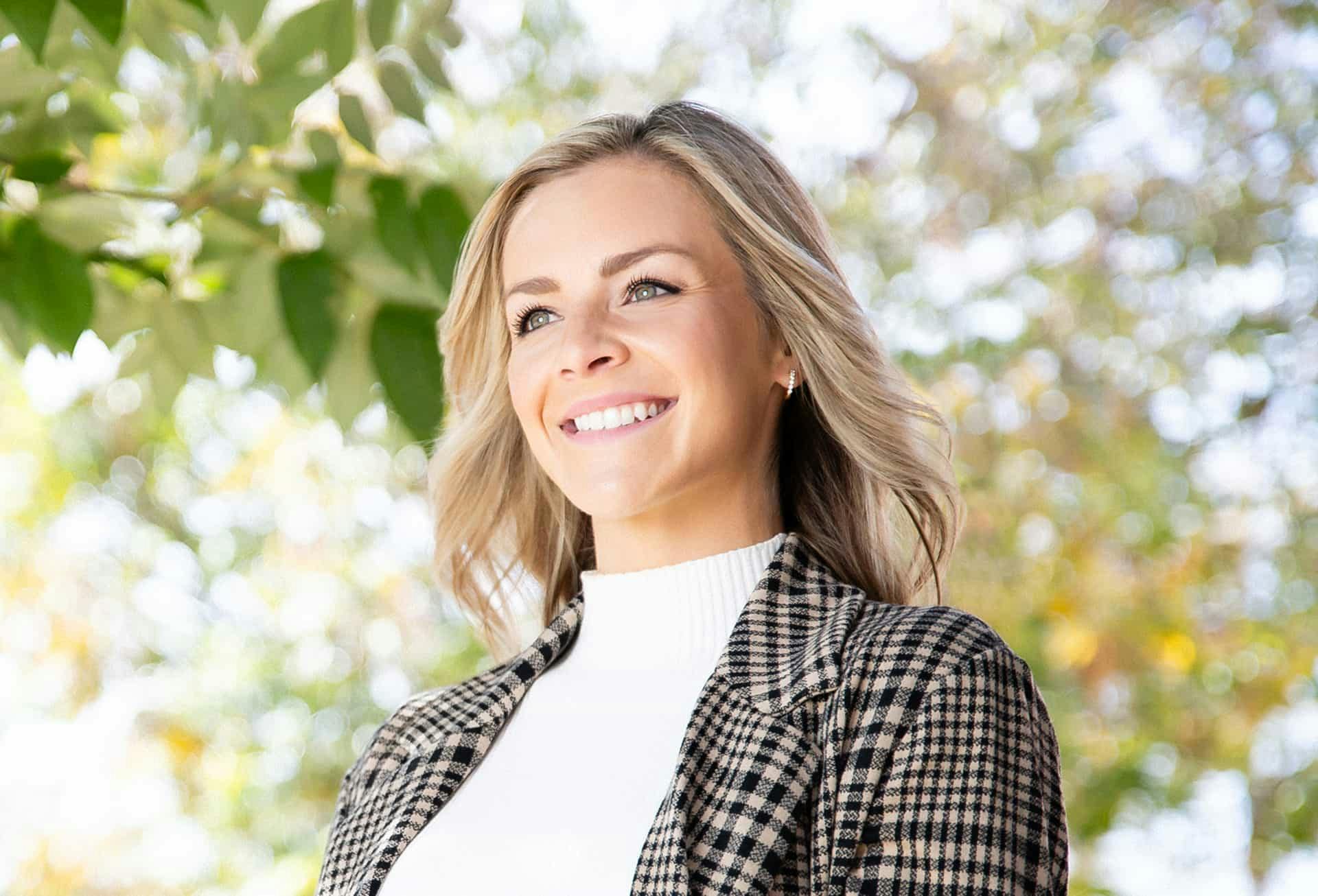 Woman smiling