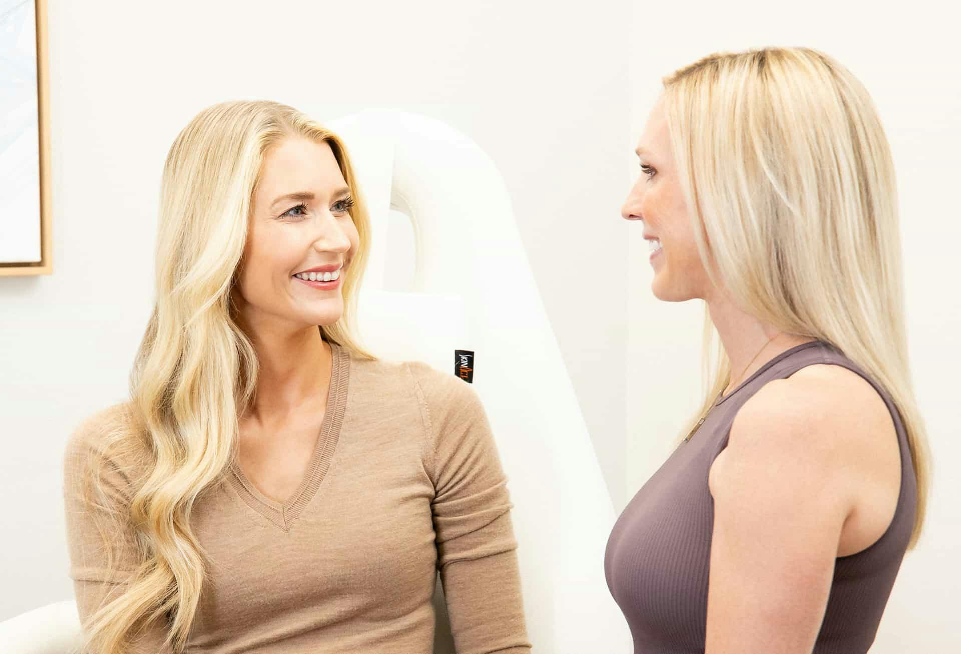 Woman during consultation