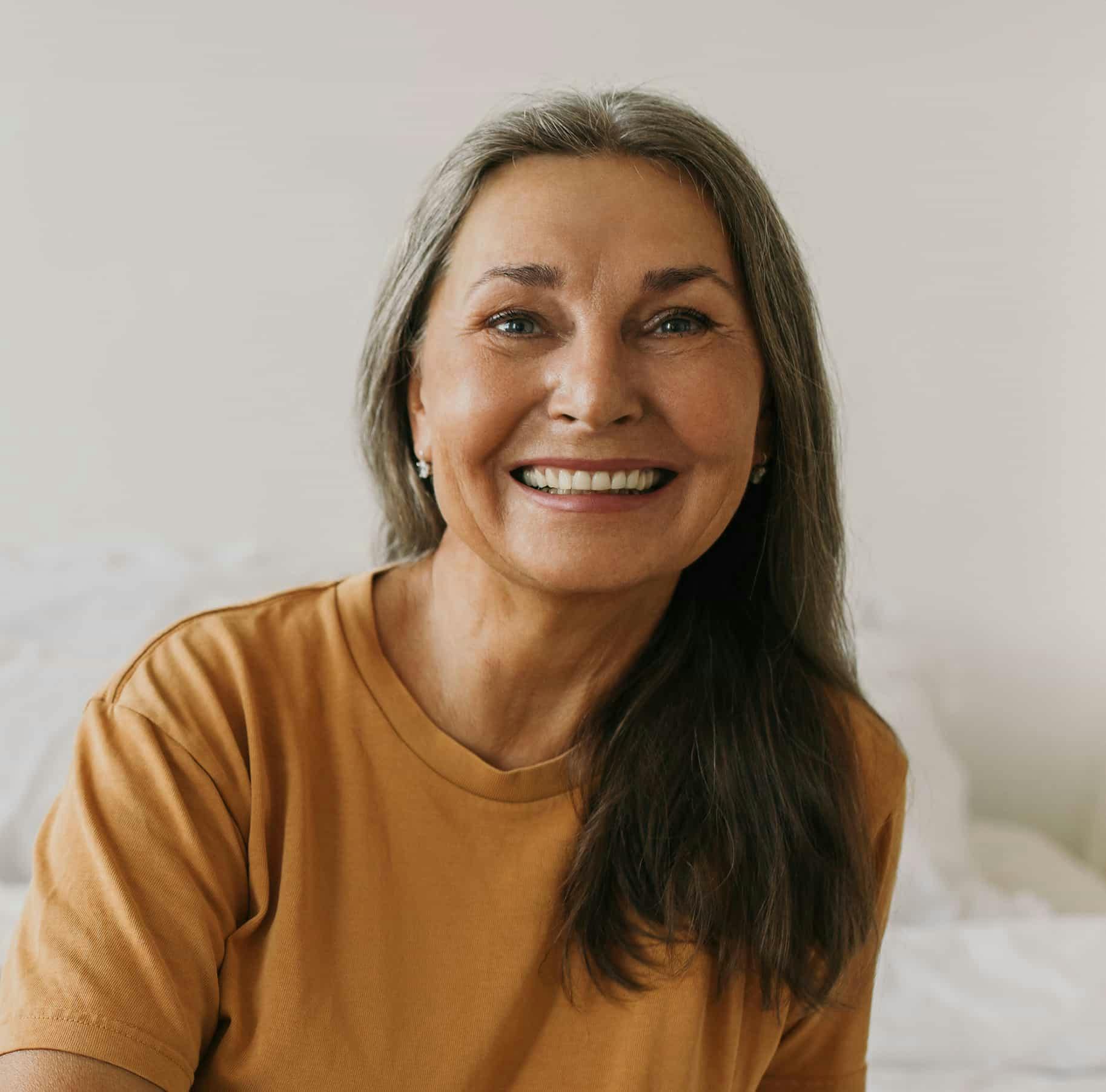 Woman smiling at camera