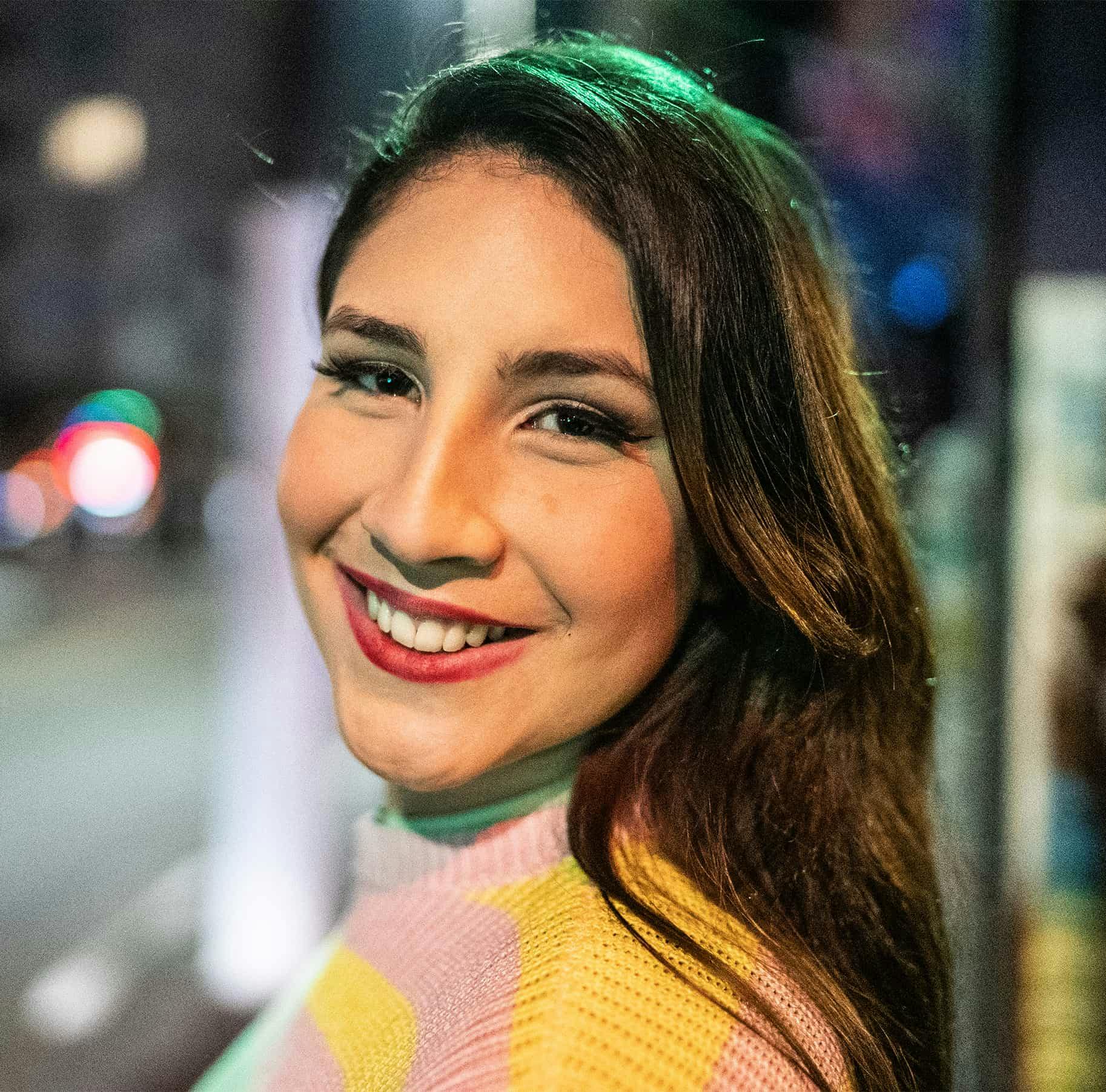 Woman smiling