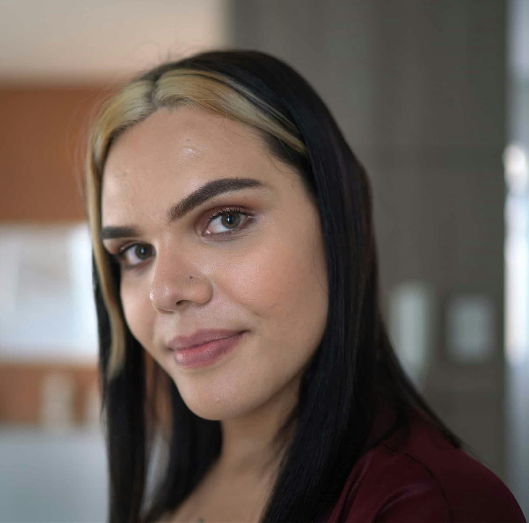 Woman smiling at camera