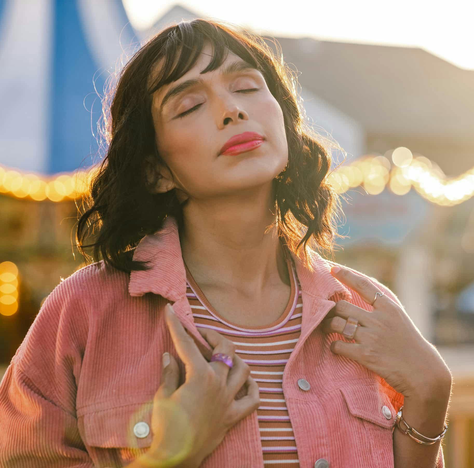 Transgender person enjoying the outdoors