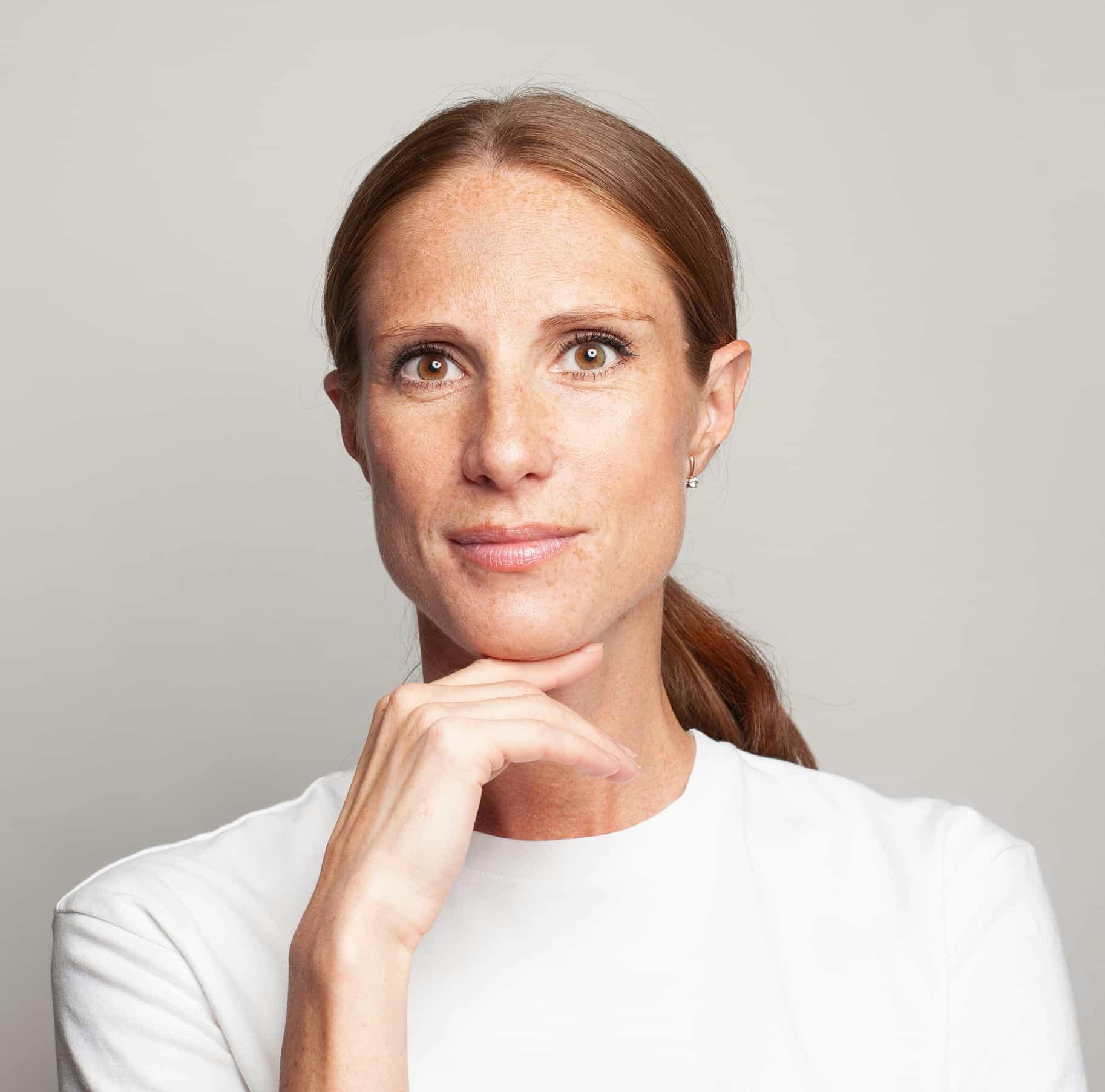 Woman looking into camera