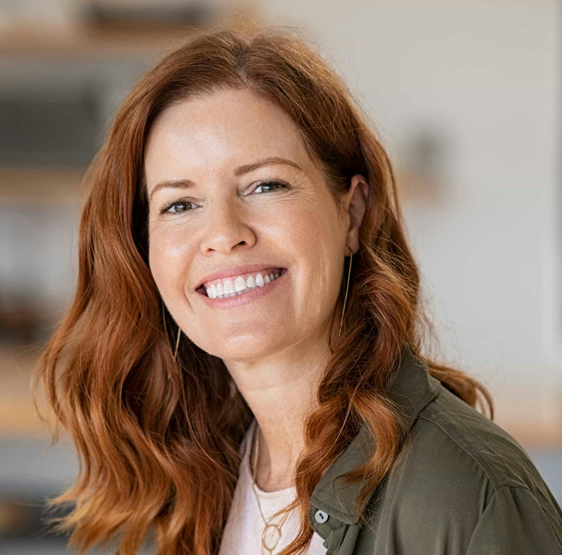 Woman smiling