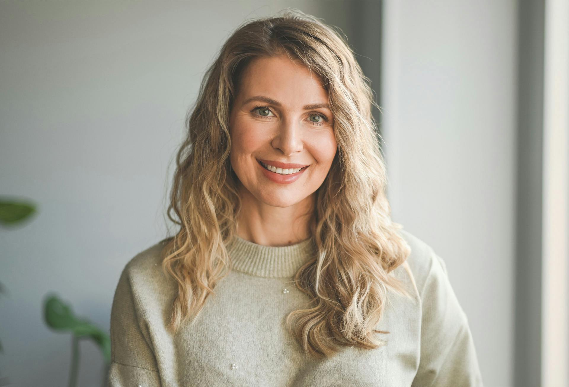 Woman smiling