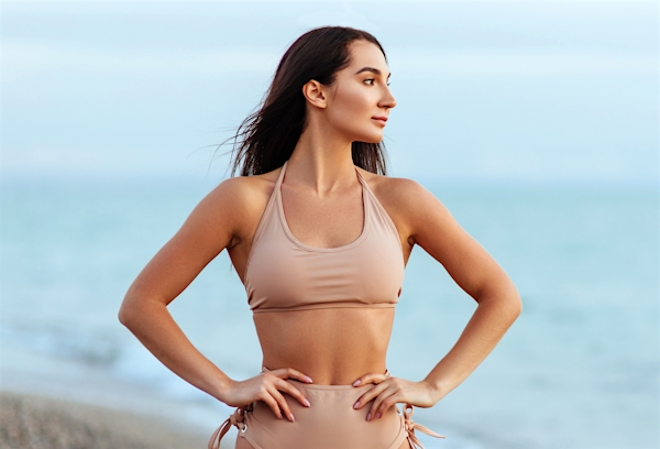 Close up of womans chest