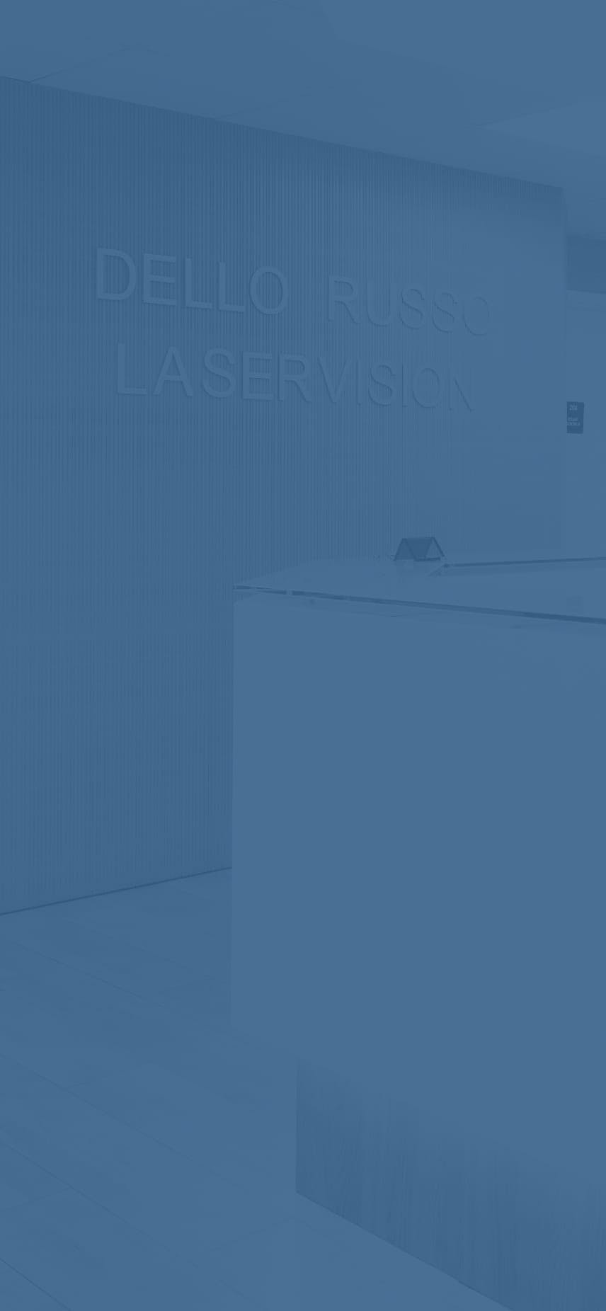 Dello Russo Laser Vision office with a blue overlay