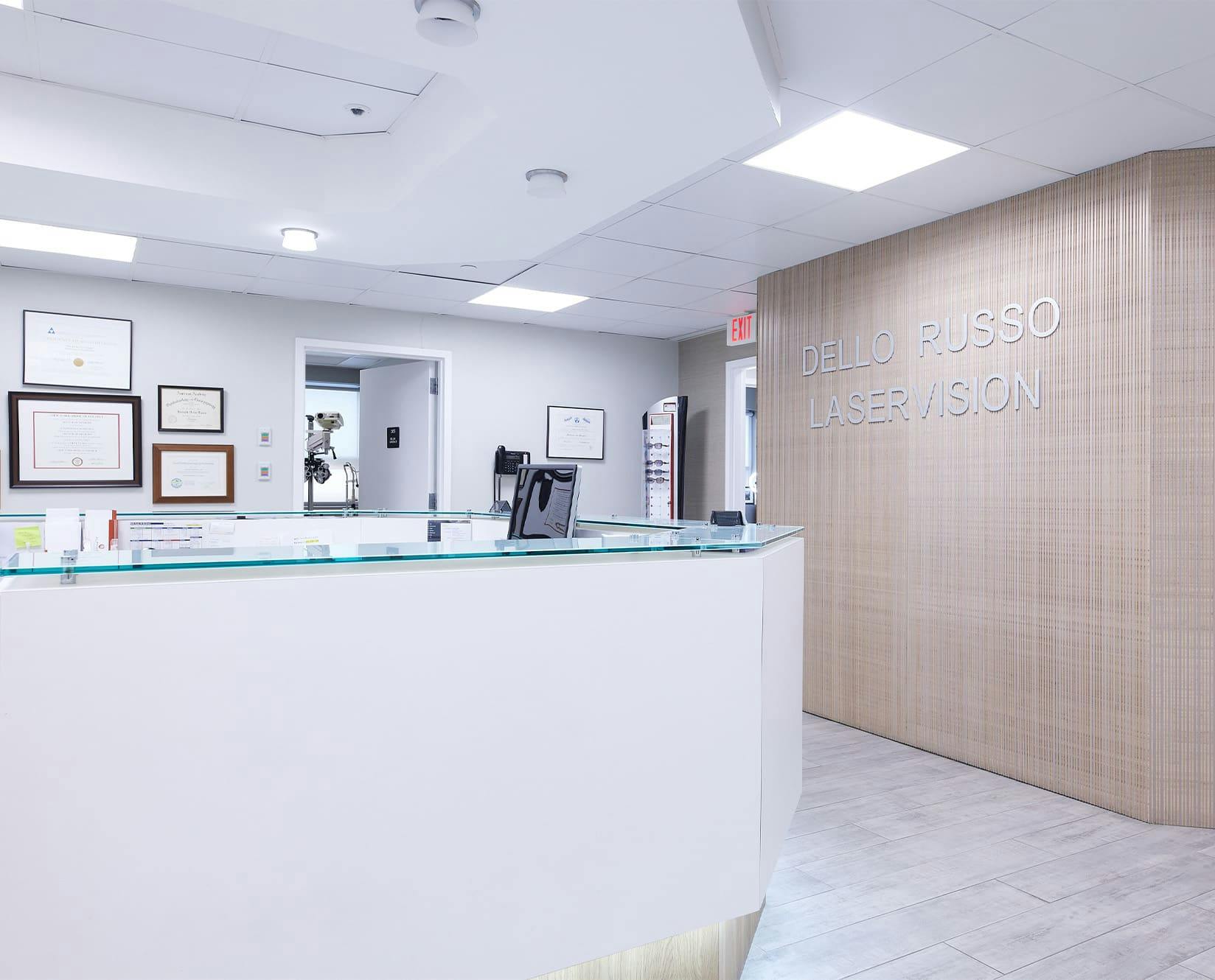 front desk at Dello Russo Laser Vision