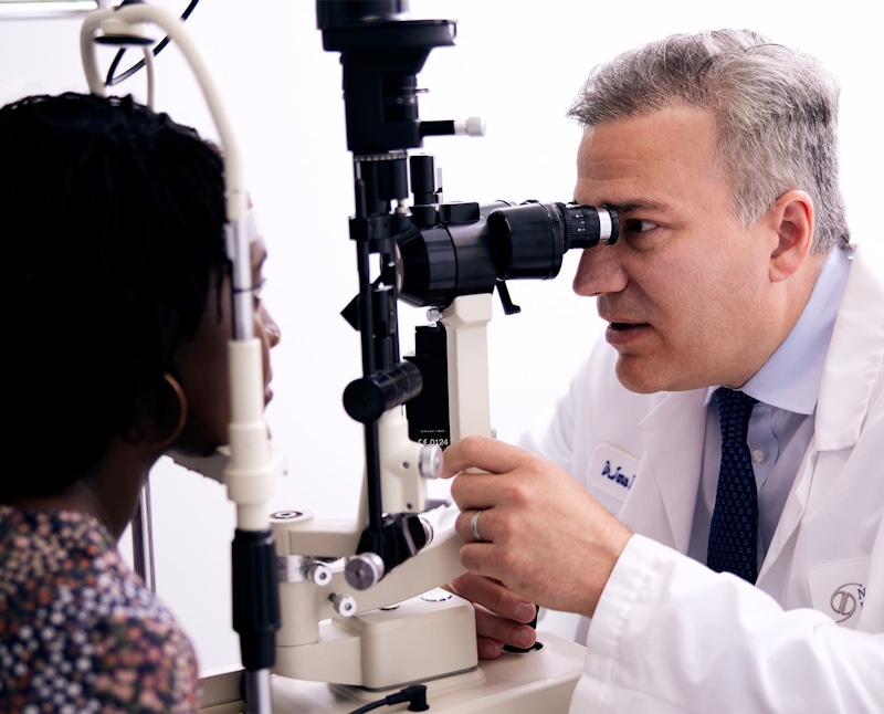 woman getting an eye exam