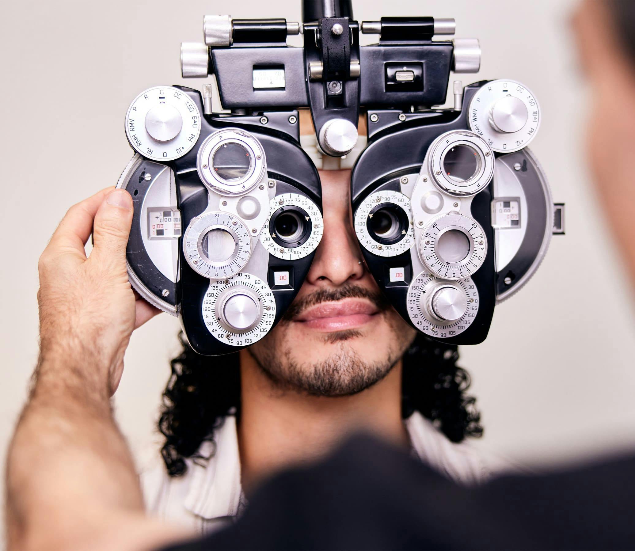 person getting an eye exam