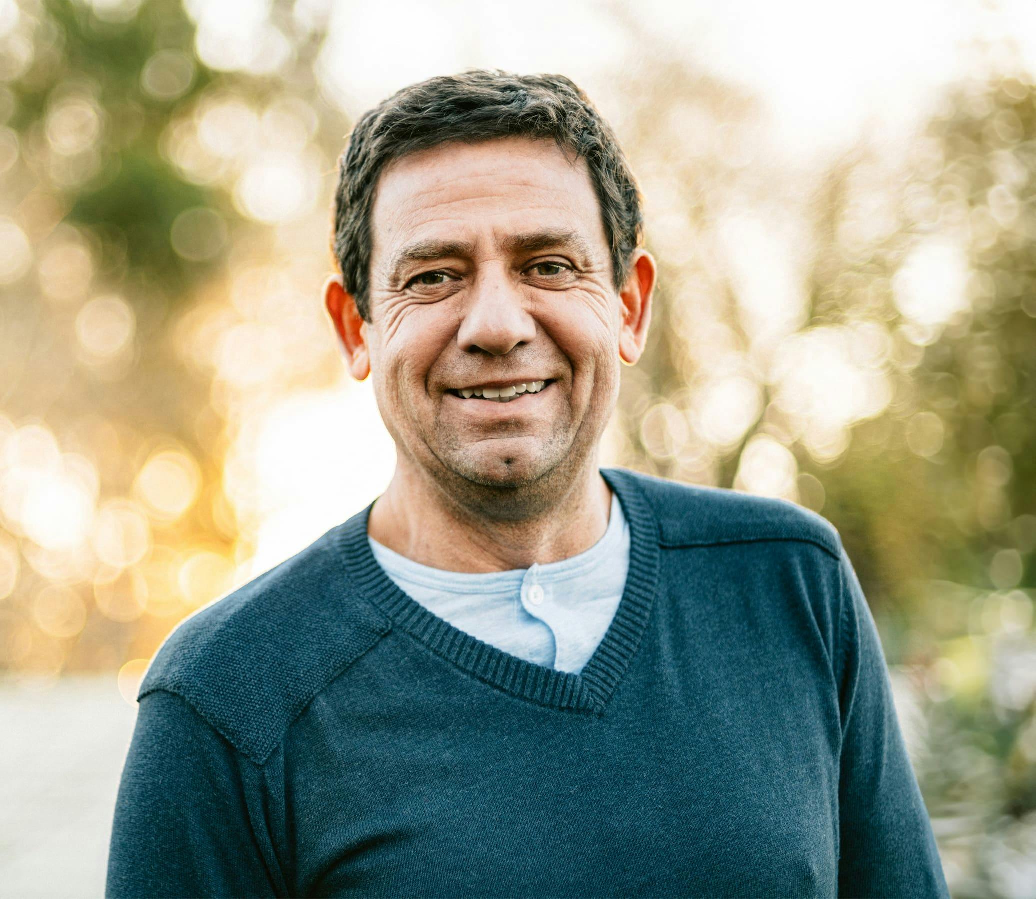 middle aged man smiling