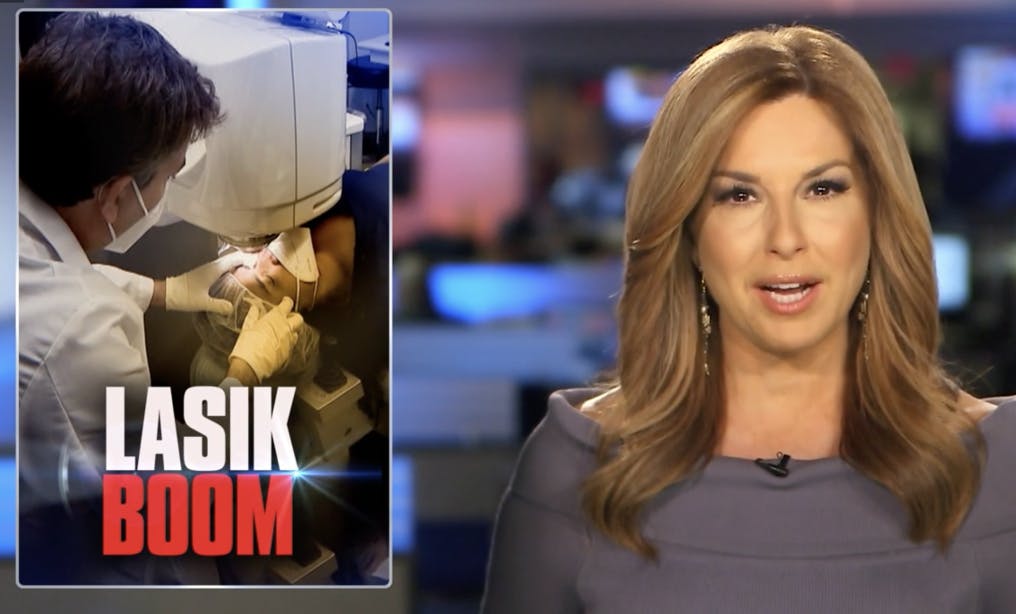 News Anchor talking about Lasik