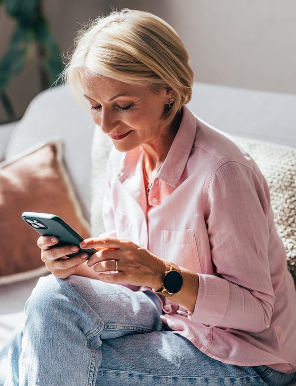 woman on her cell phone