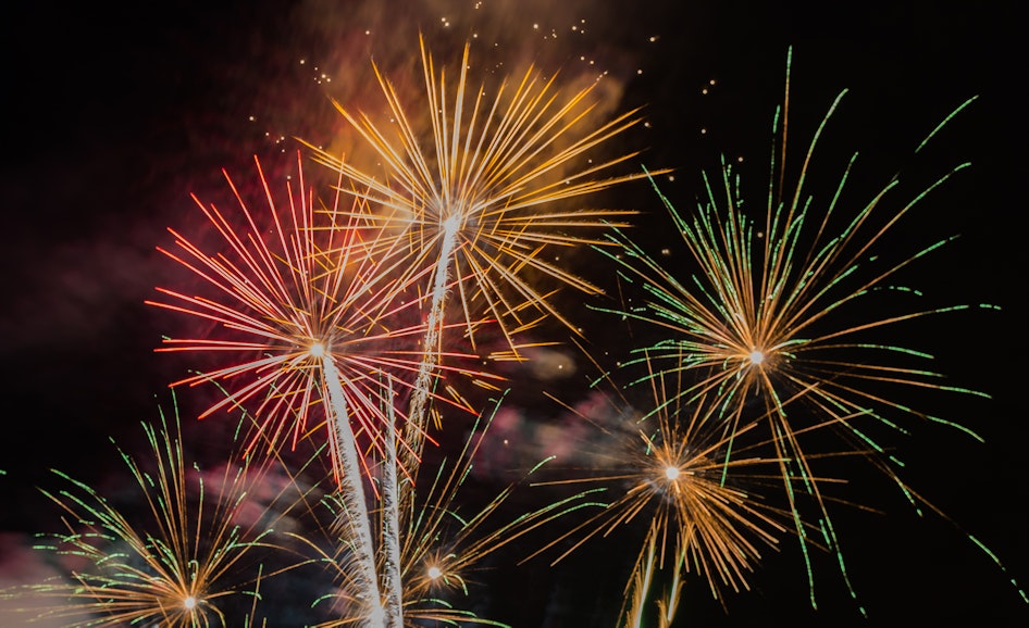 Fireworks in the night sky