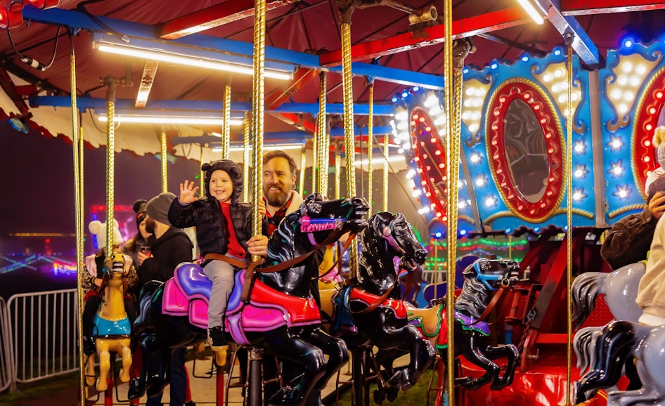 Kid on Sugar Plum Merry Go Round