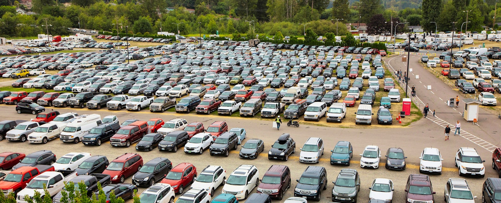 full parking lot