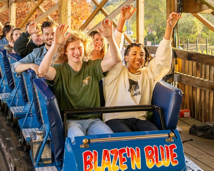 kids riding classic coaster