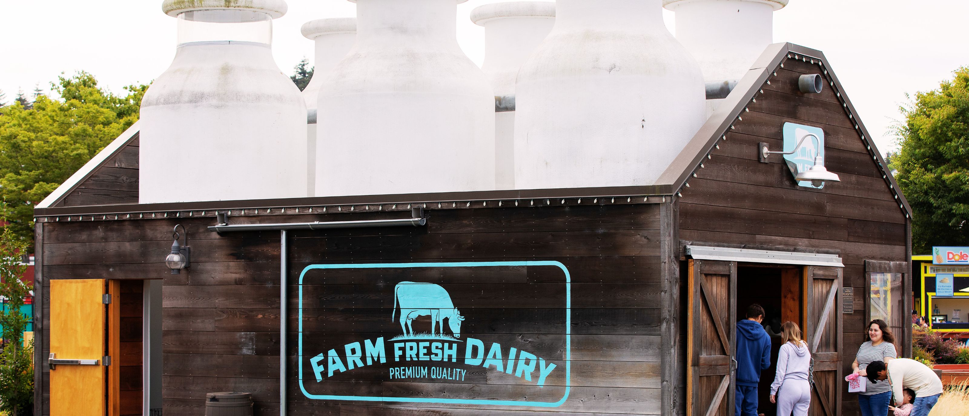 Milk bottles at The Farm at Sillville