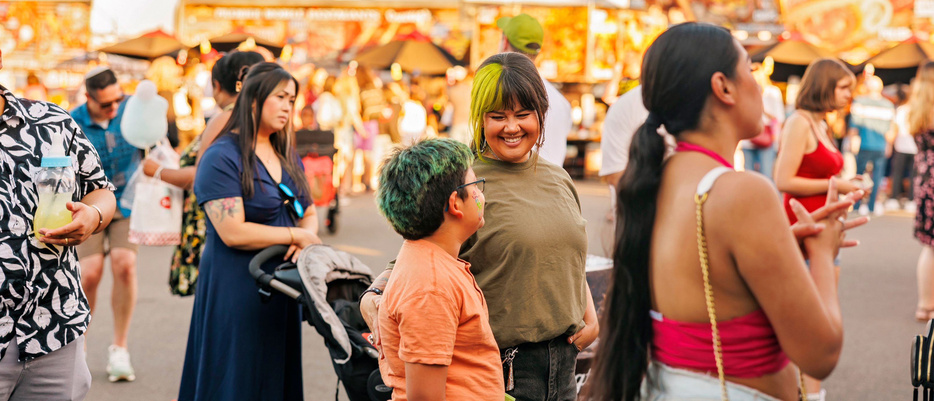 Mom & son at the Taste NW