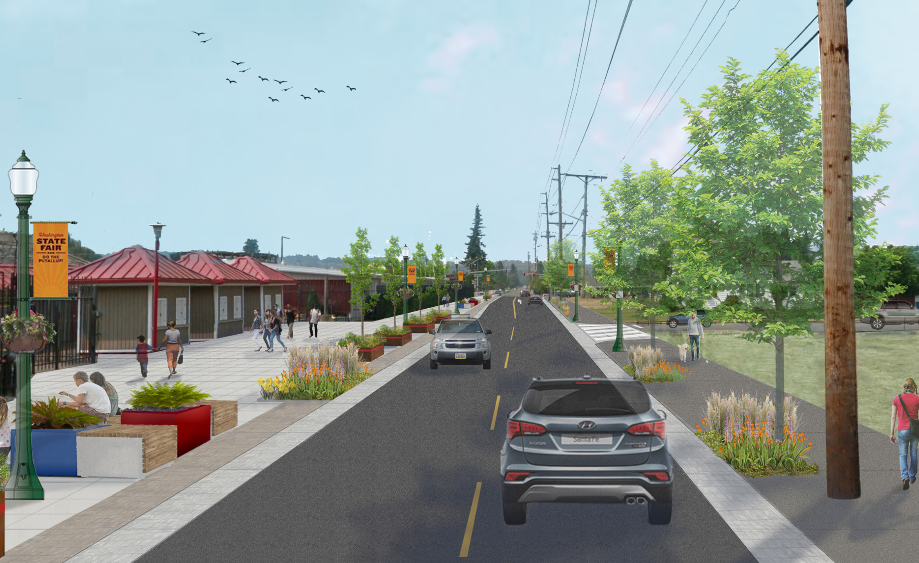 Mock Up of 9th Avenue Festival Street Concept
