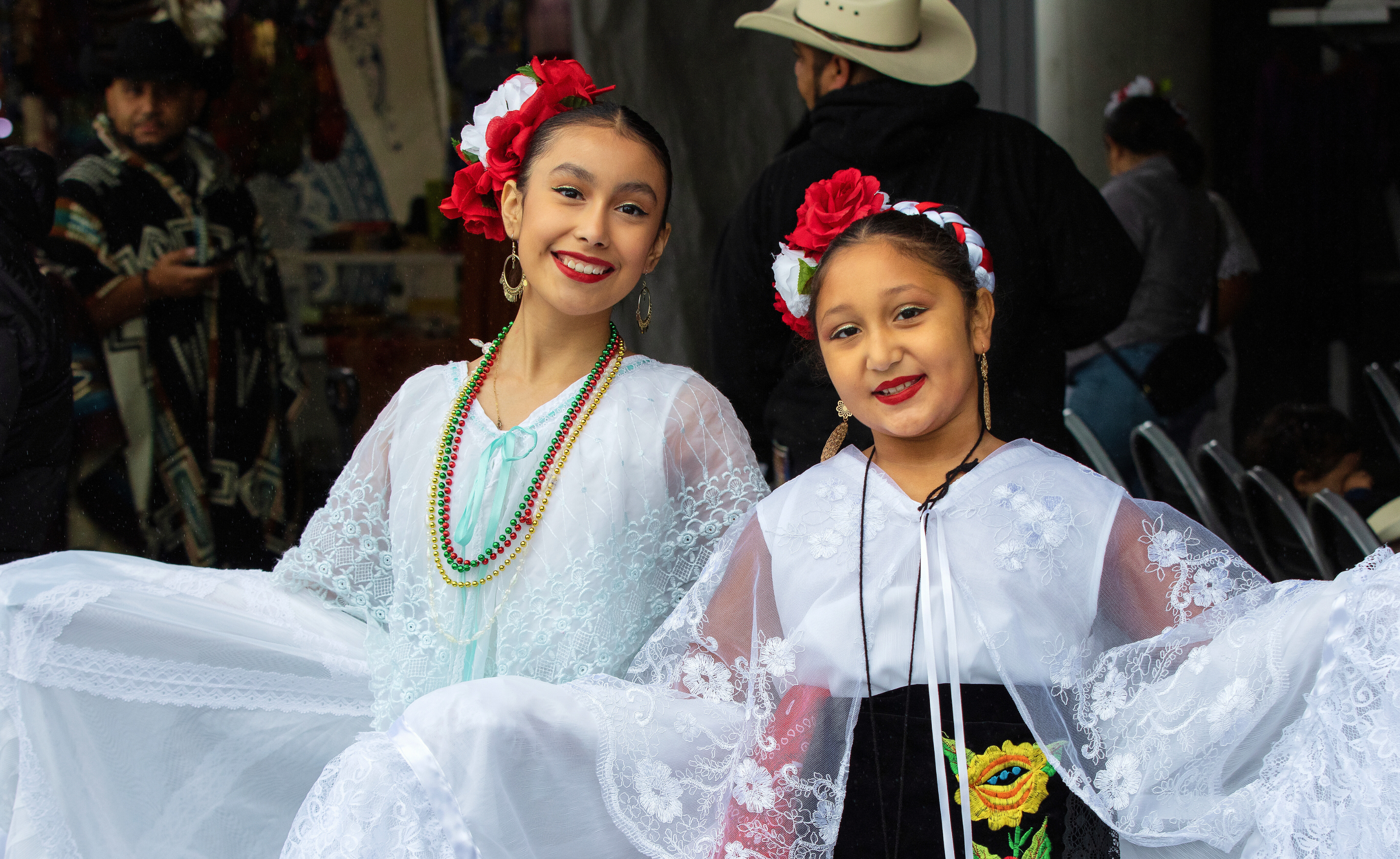 Two girls at Fiestas Patrias
