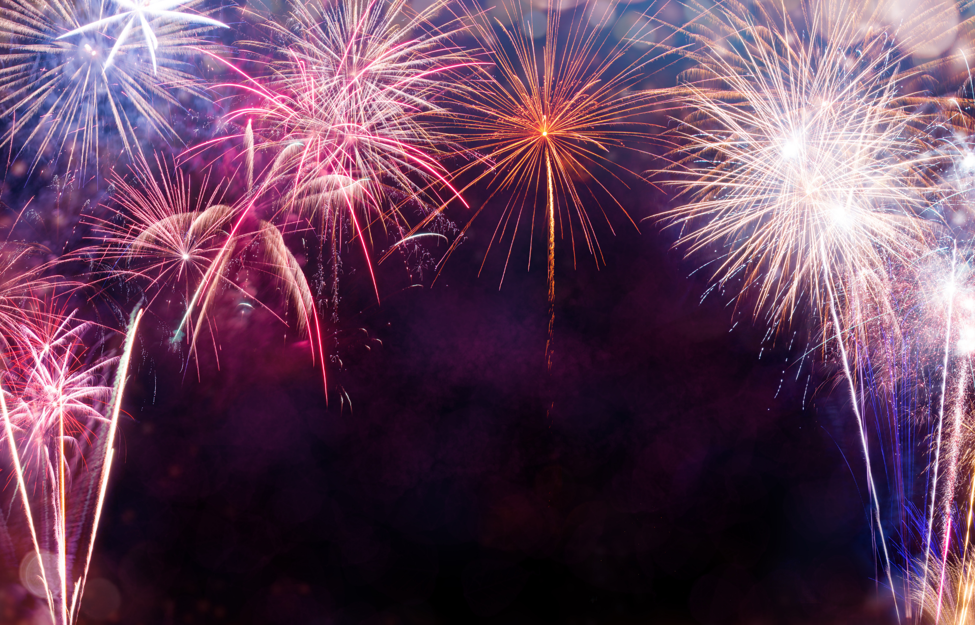 Fireworks in the night sky