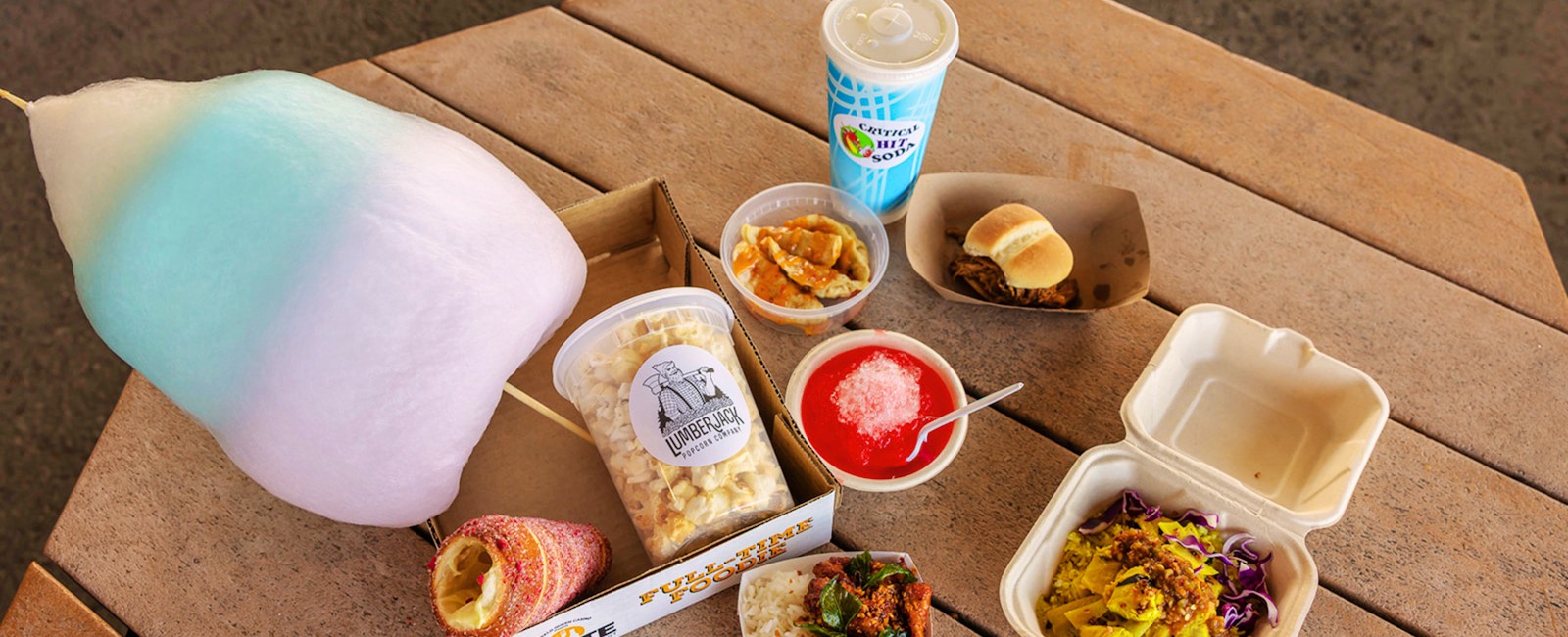 Large Variety of Food on a picnic table