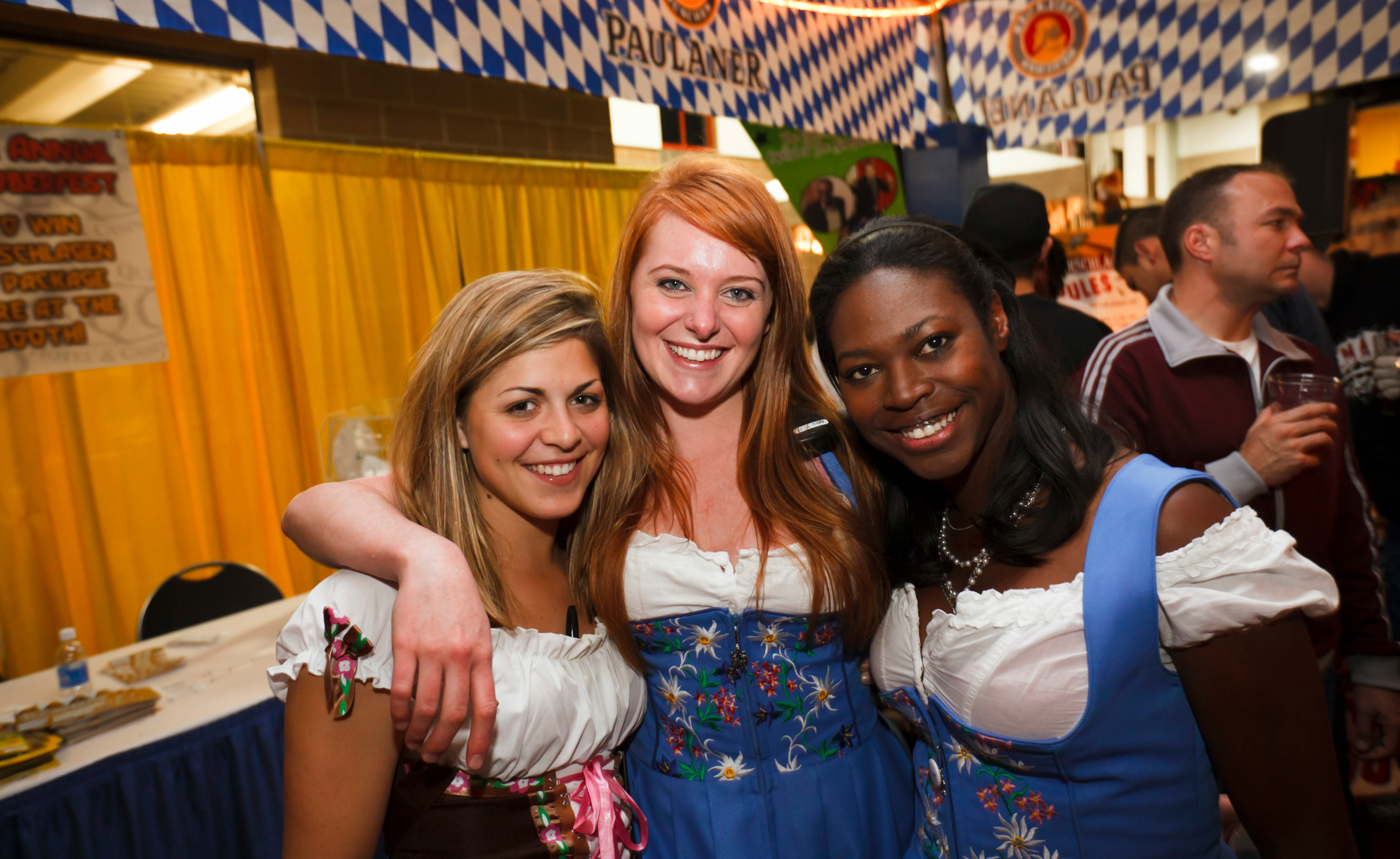 3 friends at Oktoberfest Northwest