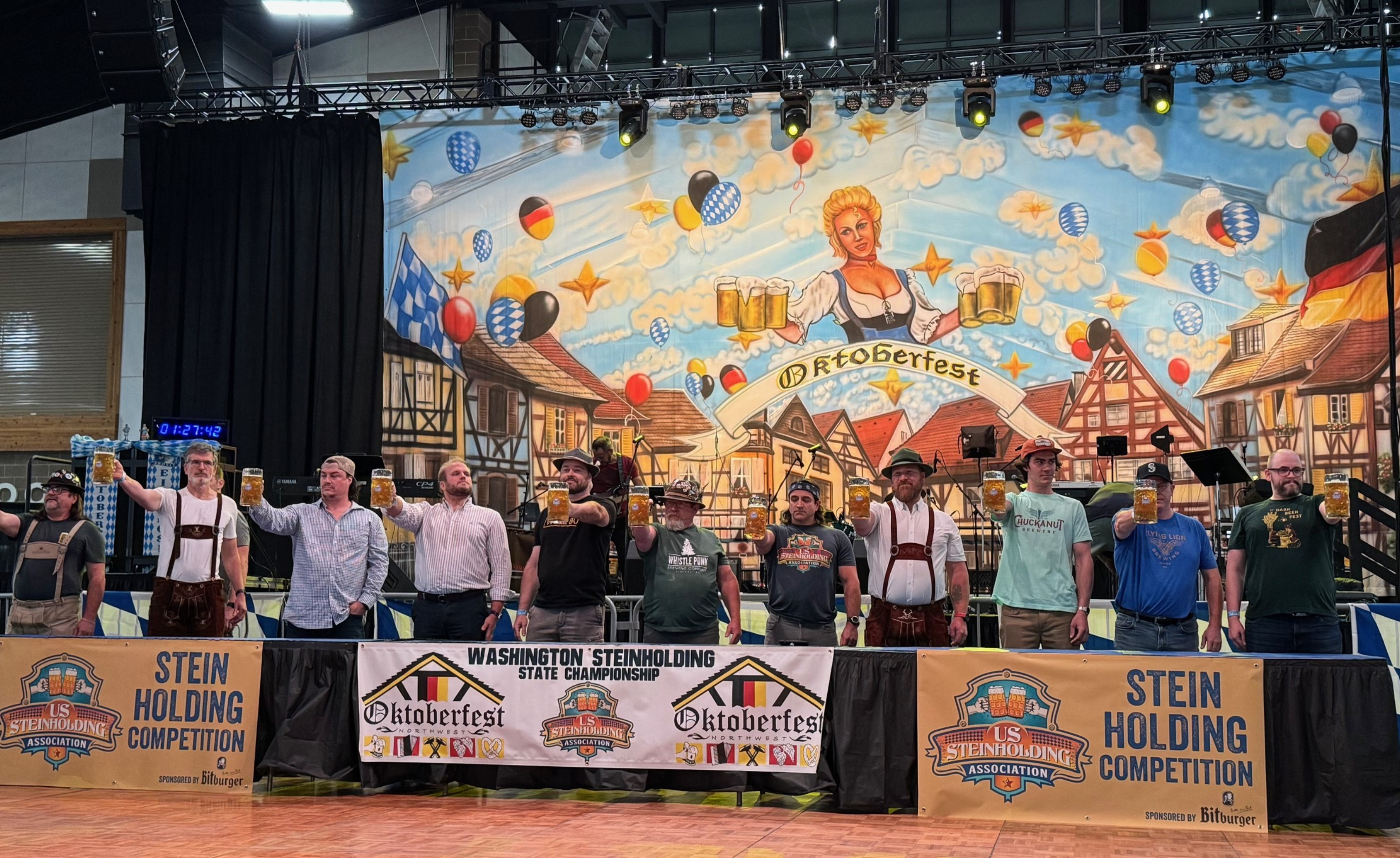 Washington State Stein Holding Championship Only at Oktoberfest NW
