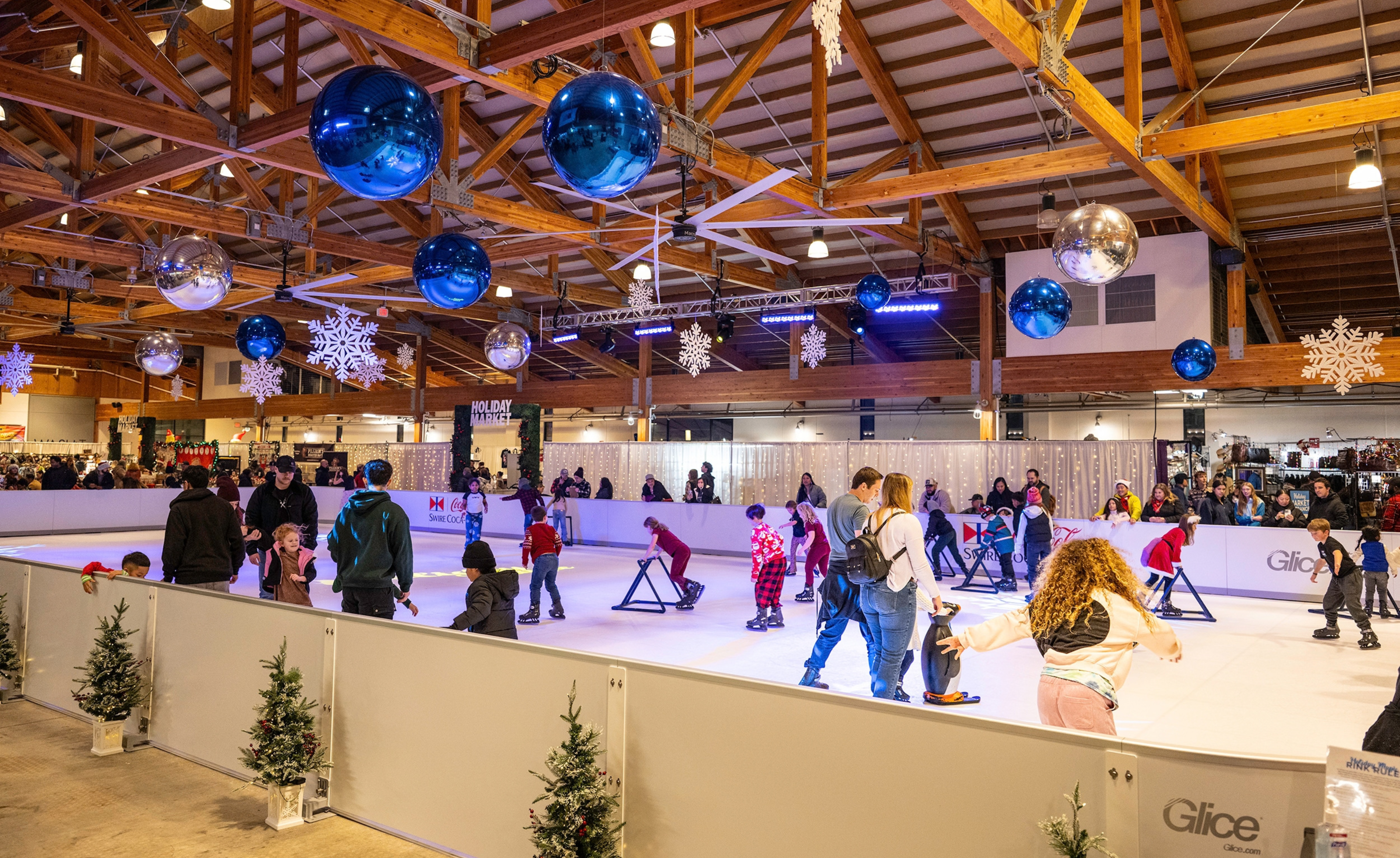 Ice Skating in the Holiday Market