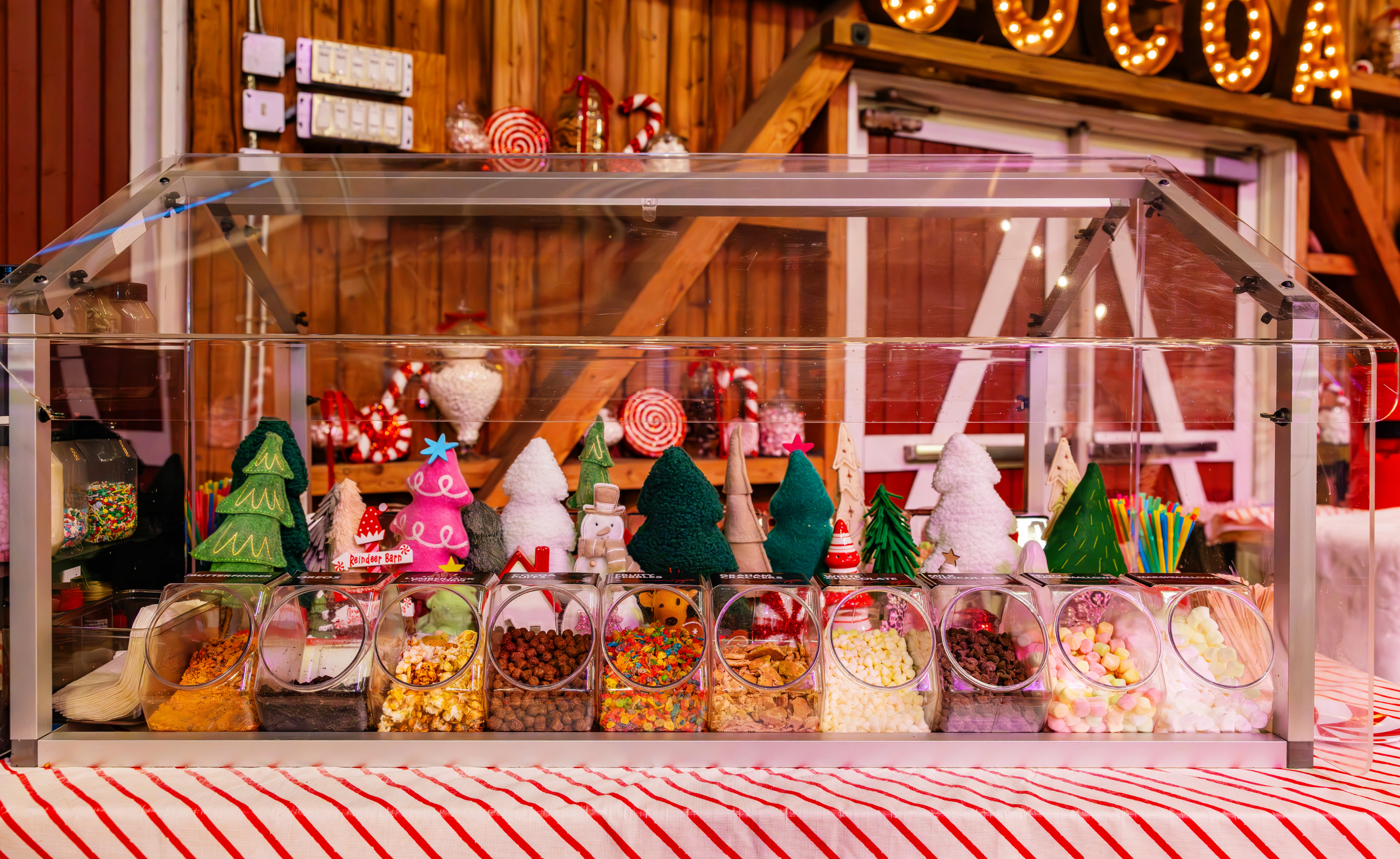 Cocoa bar at Santa's Clubhouse