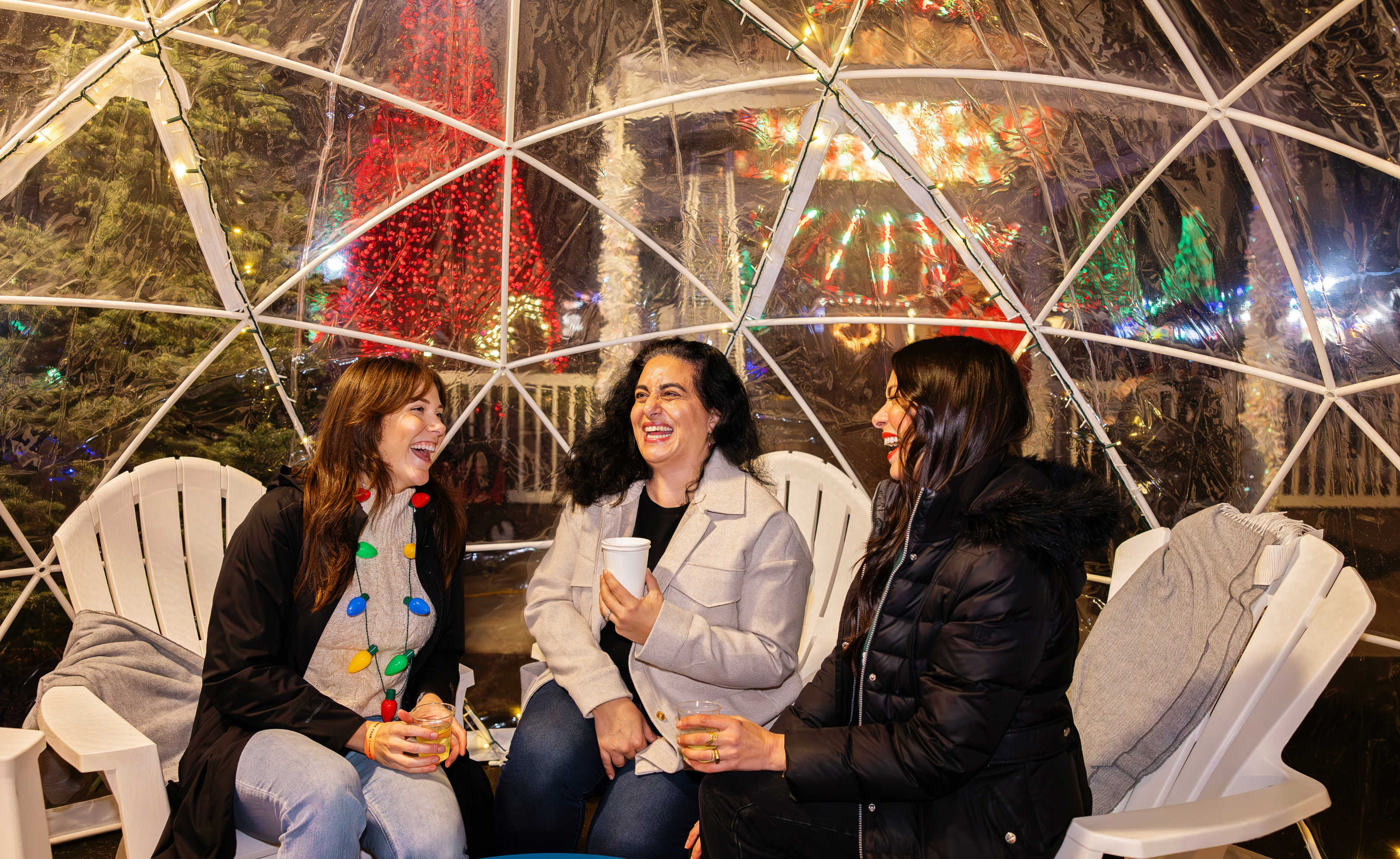 Three Women drinking in the Yeti Bar