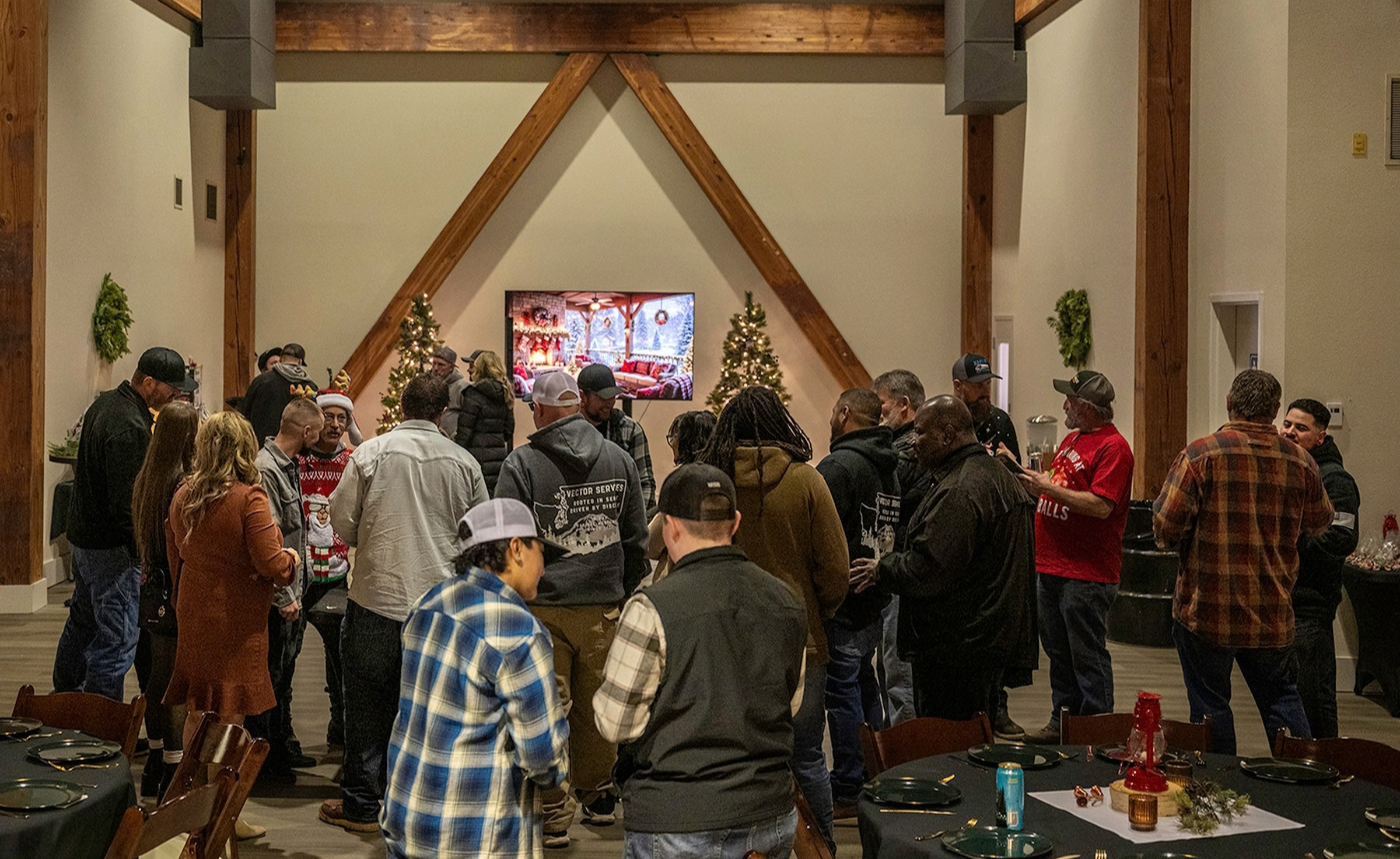 People at the Lodge Holiday Party