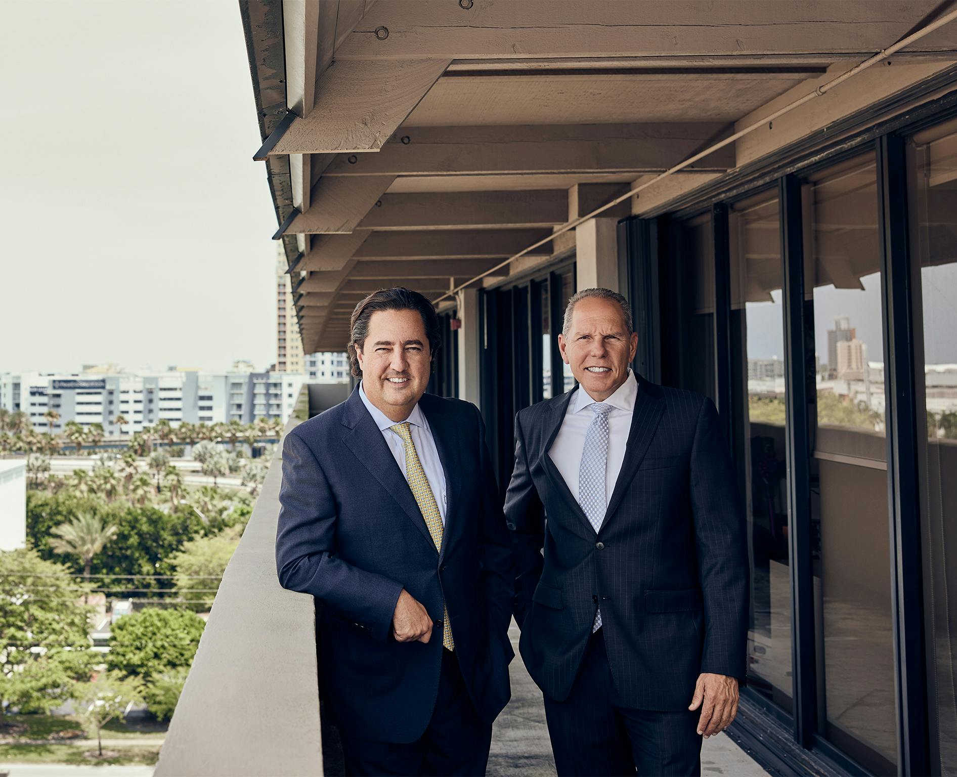 Attorneys standing outside